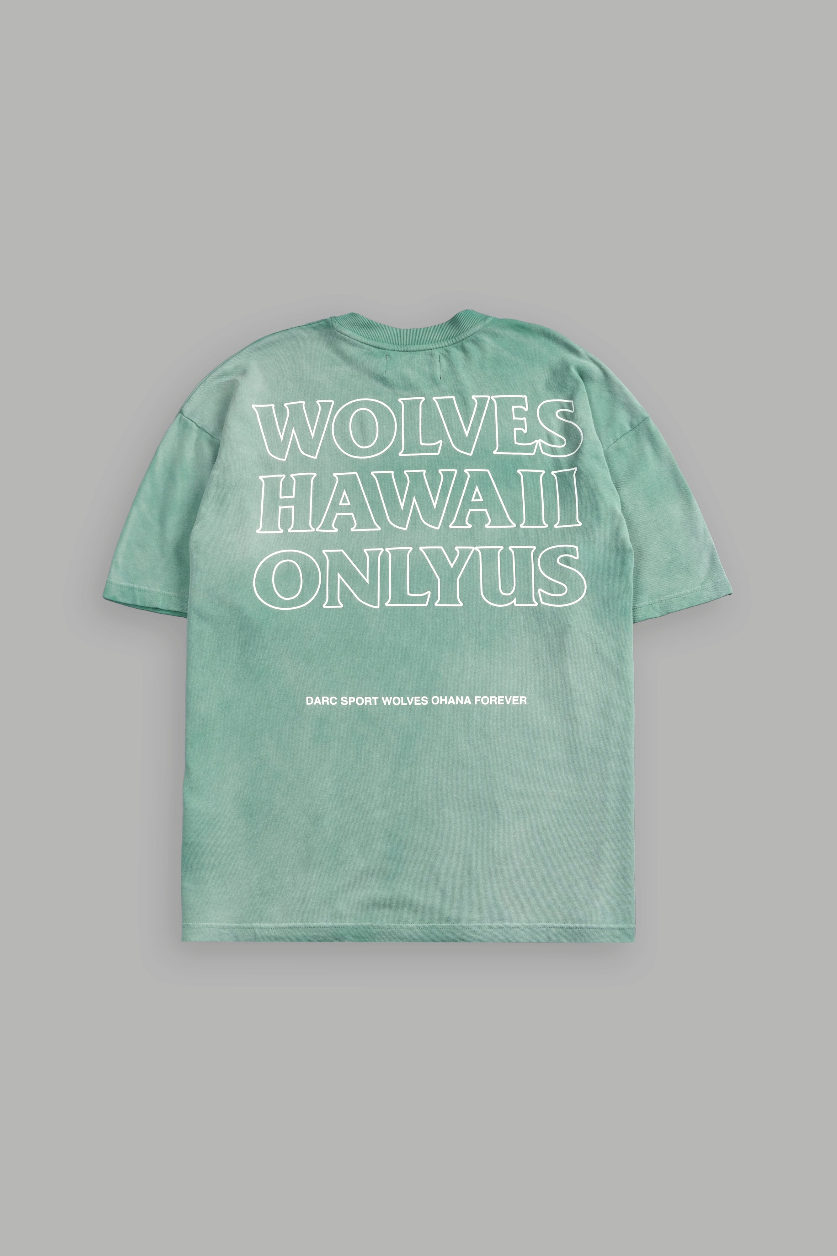 Only Us Hawaii "Premium" Oversized Tee in Lush Green Sun Fade