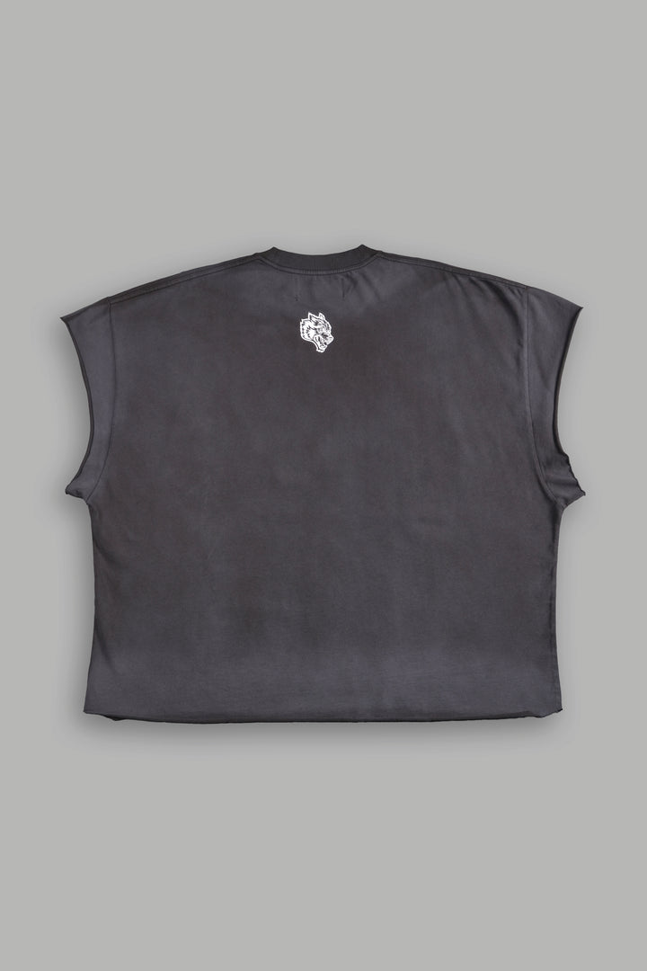 Since Day One "Grunge" Cut Off Tee in Wolf Gray Drift Wash