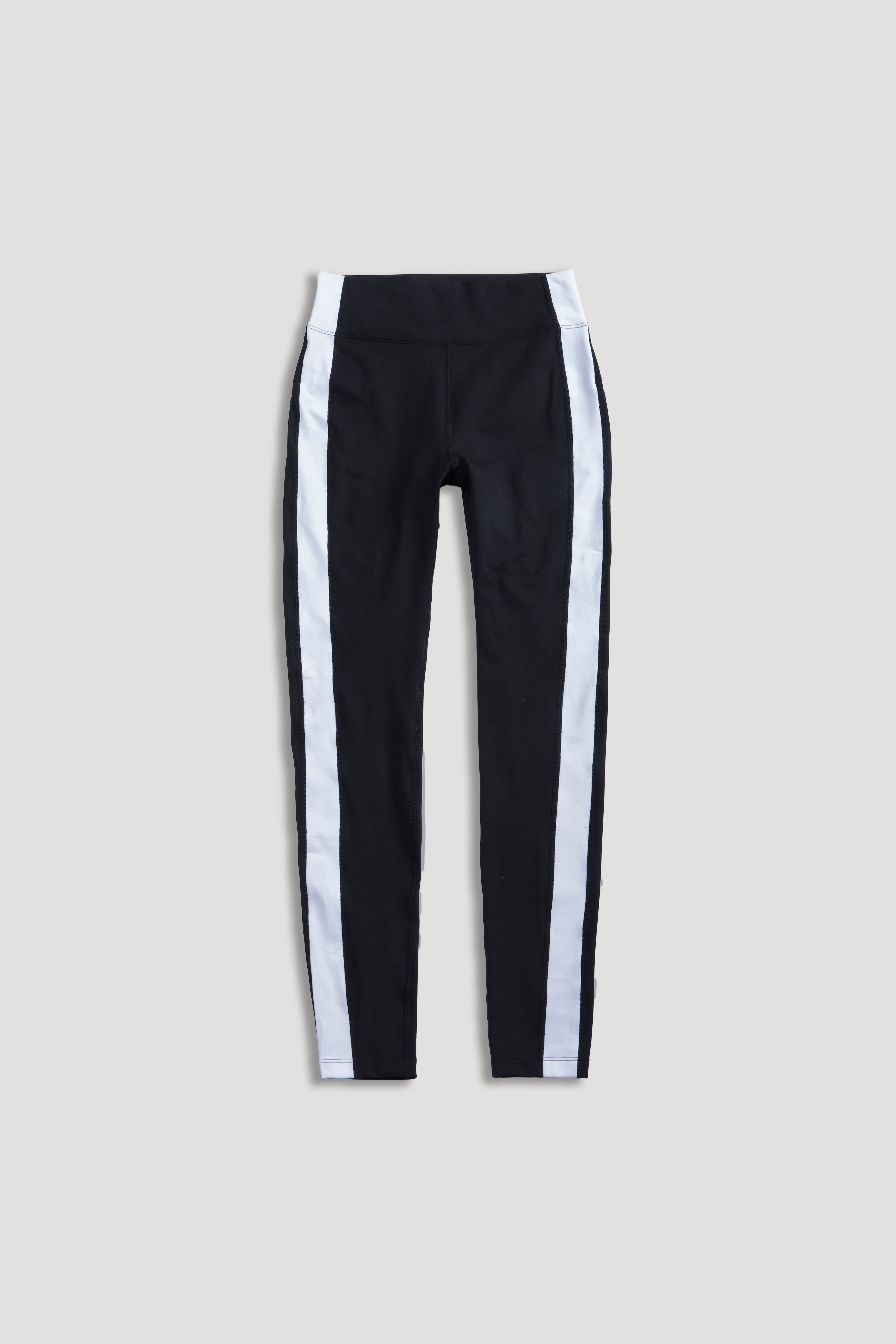 Wolf "Celine" Stripe Energy Leggings in Black/White