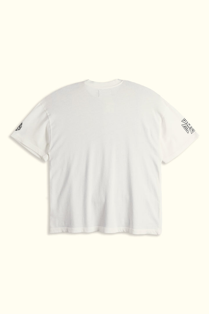 Ohana Wolf "Premium" Oversized Tee in Cream