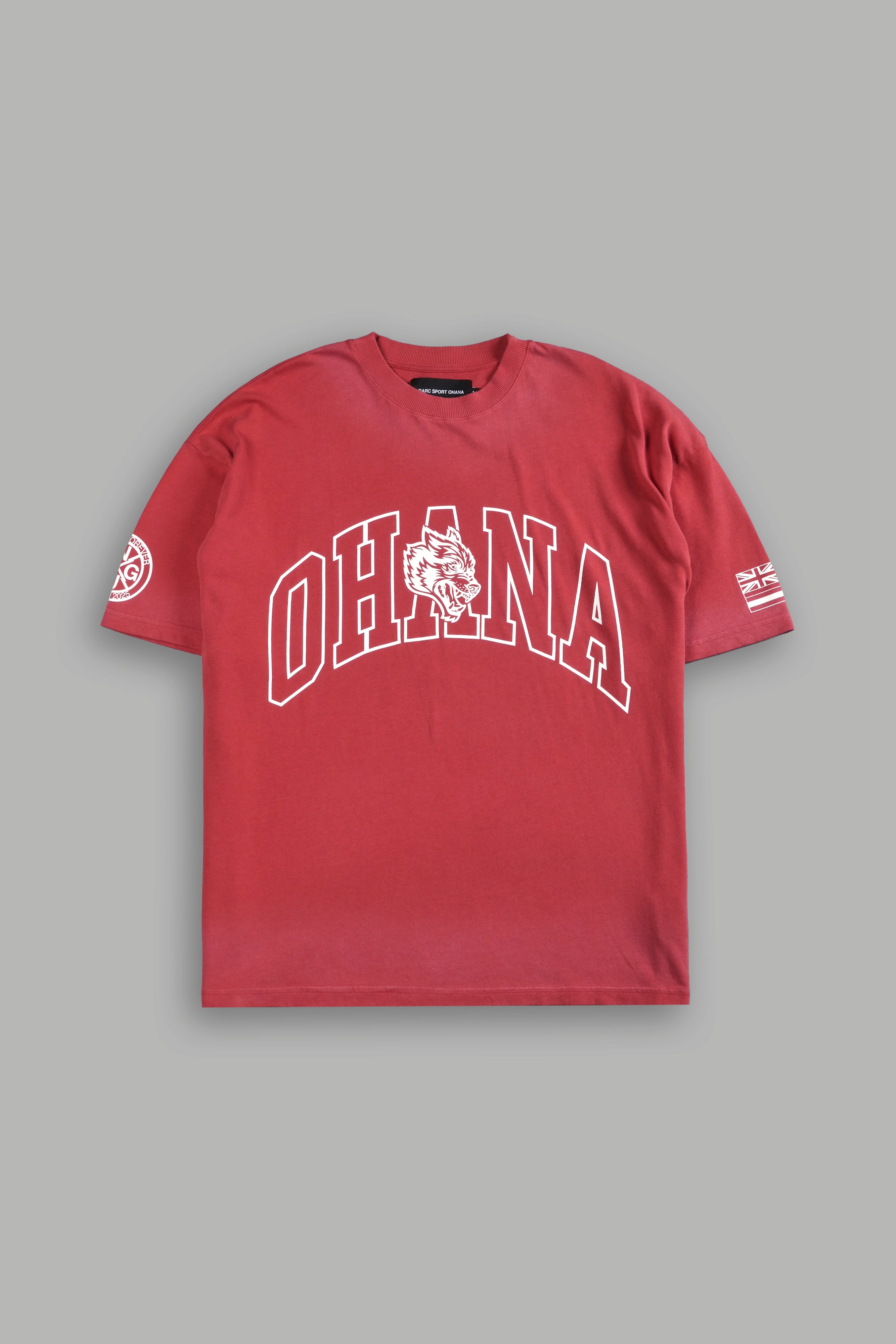 Ohana Forever V3 "Premium" Oversized Tee in Roman Red Drift Wash