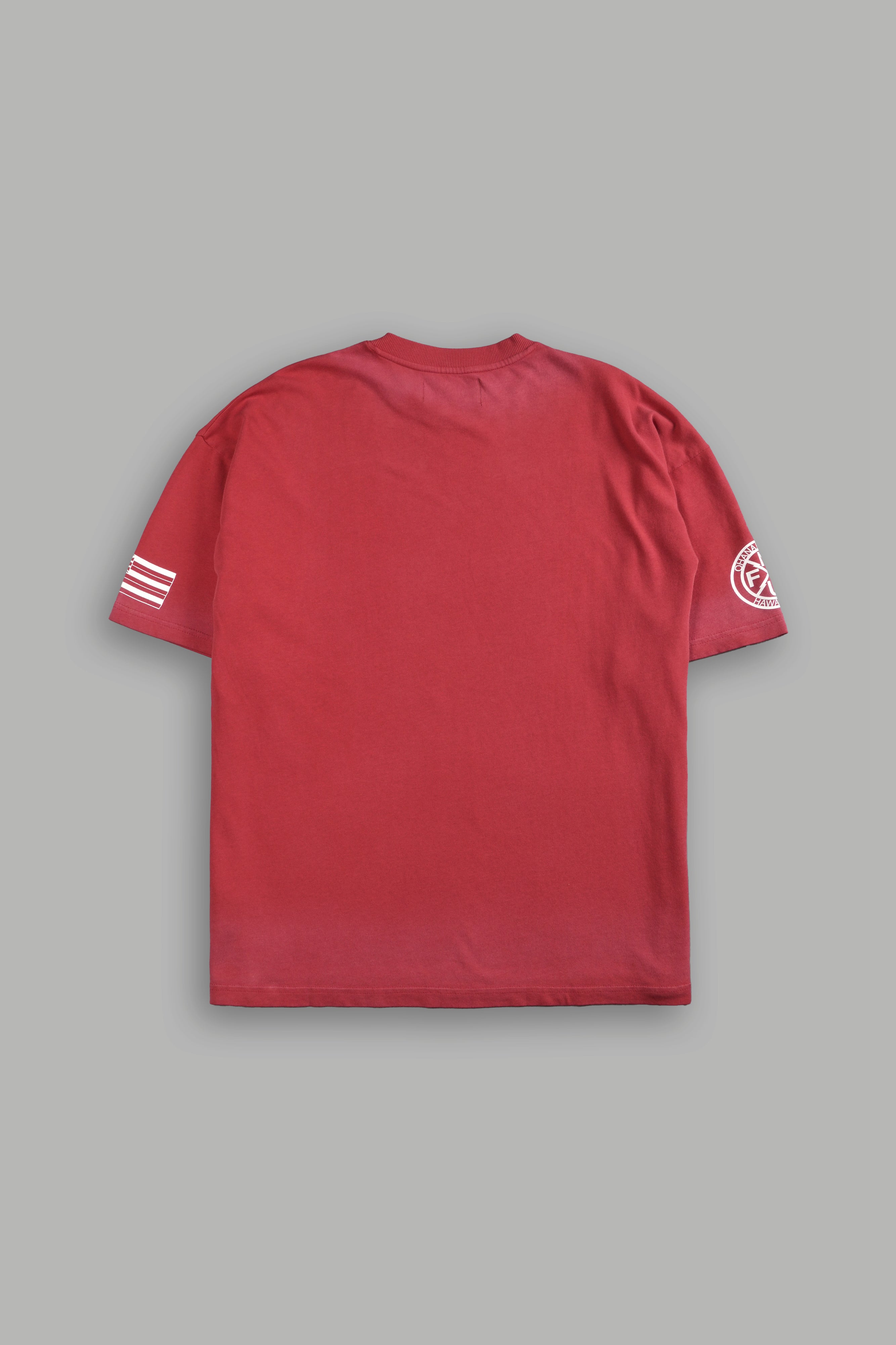 Ohana Forever V3 "Premium" Oversized Tee in Roman Red Drift Wash