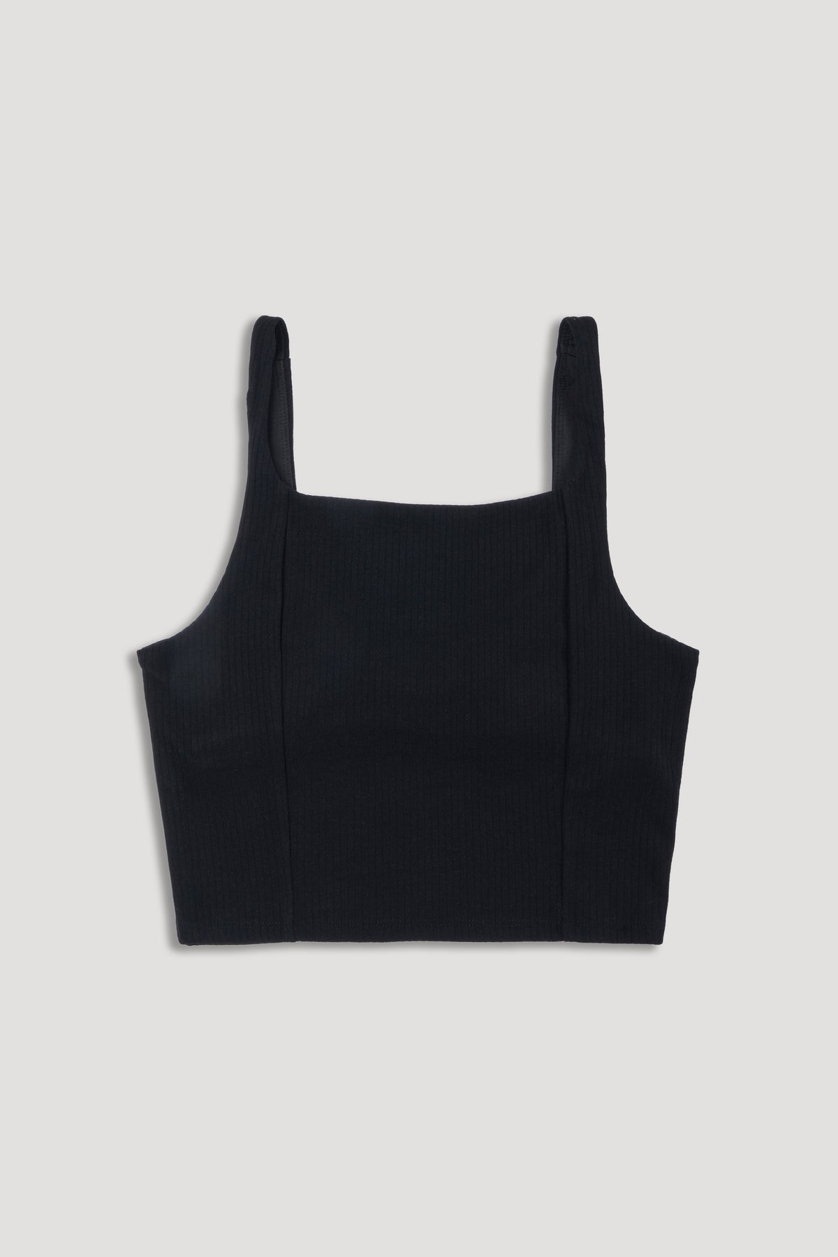 Forever Avery Rib Tank in Black