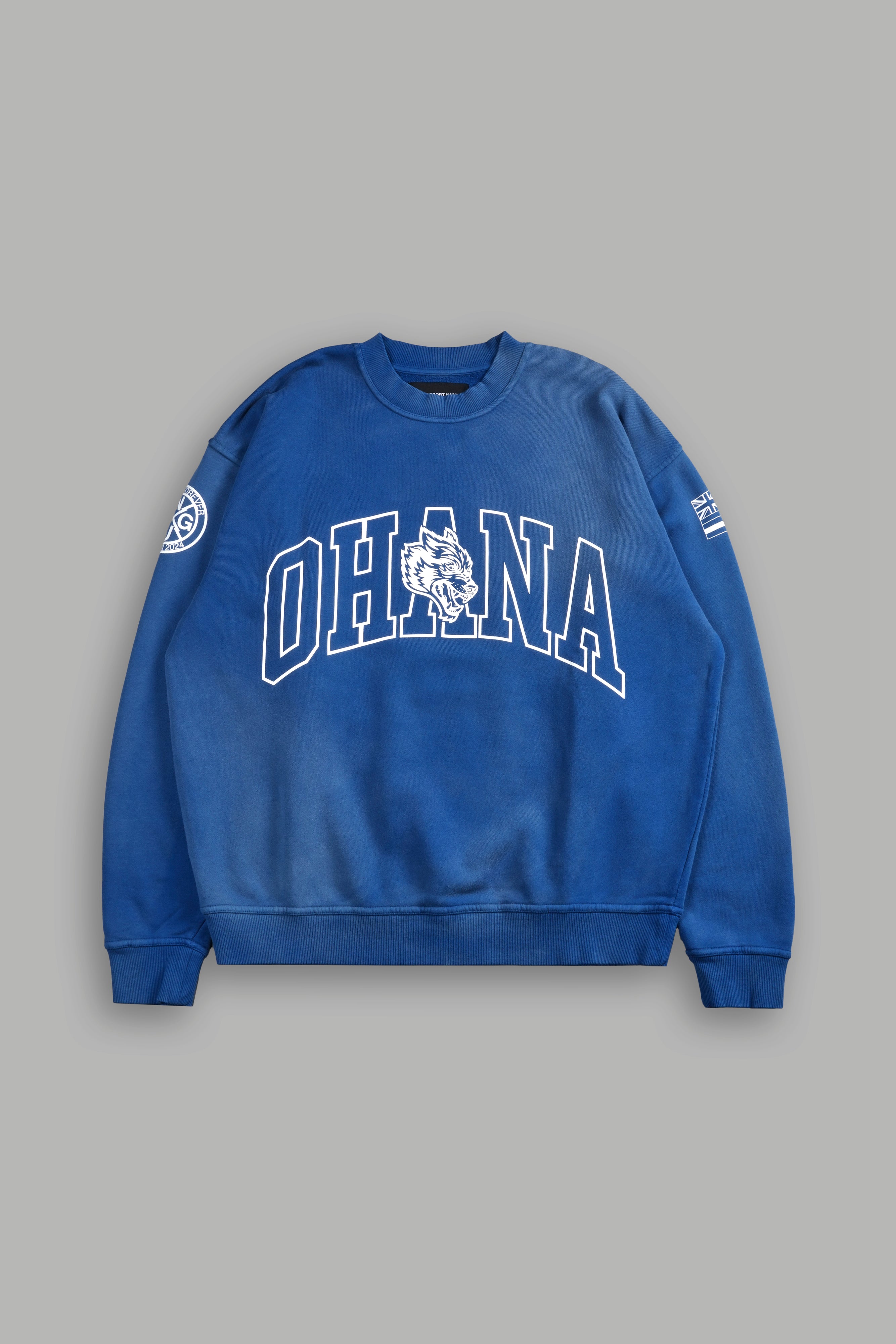 Ohana Forever V3 London Crewneck in Darc Cobalt Sun Fade