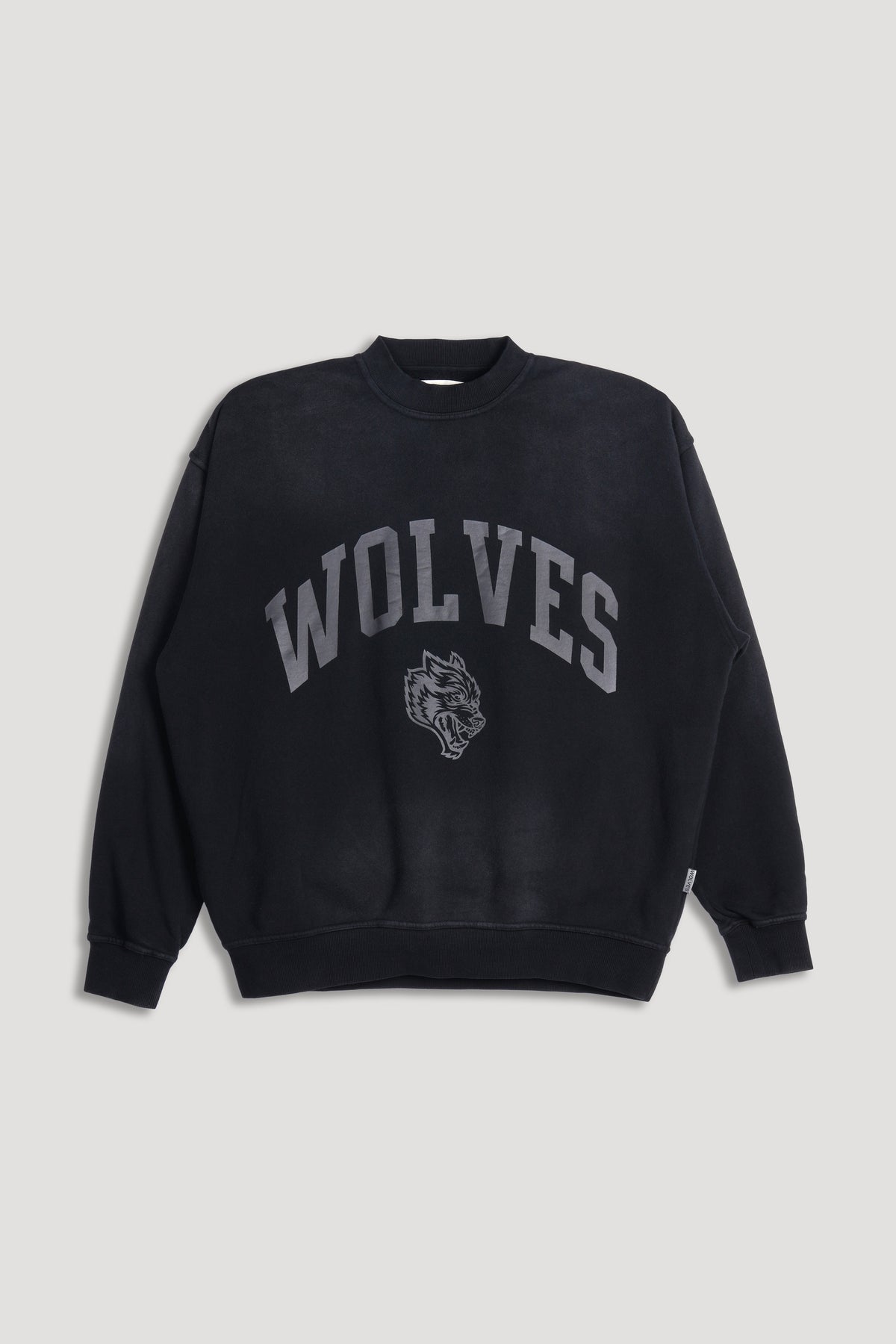 Loyalty London Crewneck in Black Sun Fade/Black