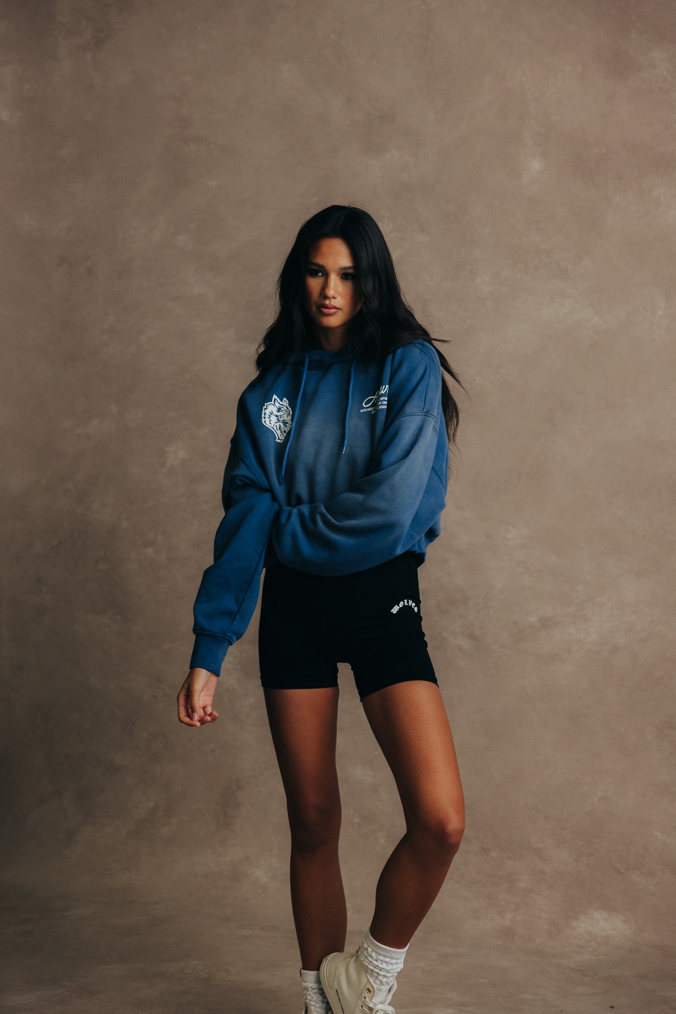 Wolves Hawaii "Ava" Hoodie in Darc Cobalt Sun Fade