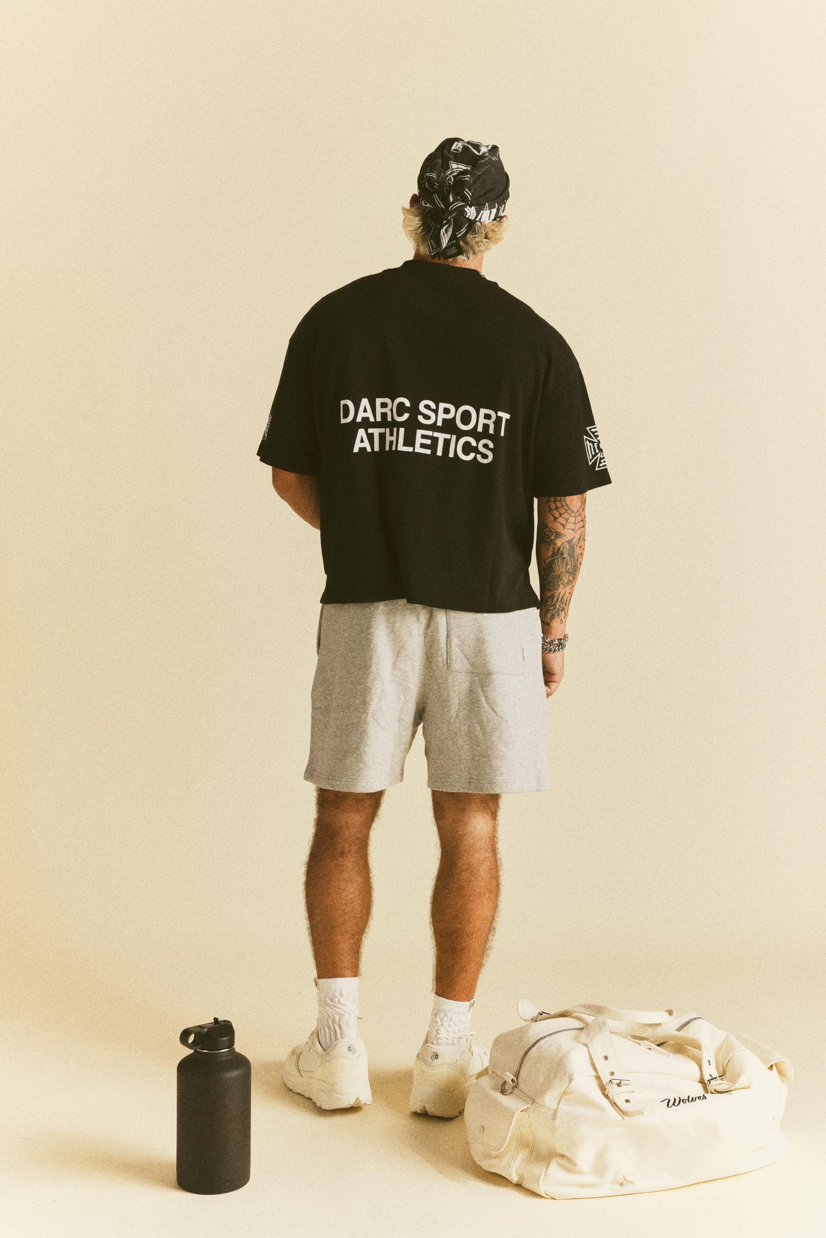 Just Wolves Oversized Post Lounge Sweat Shorts in Light Athletic Gray