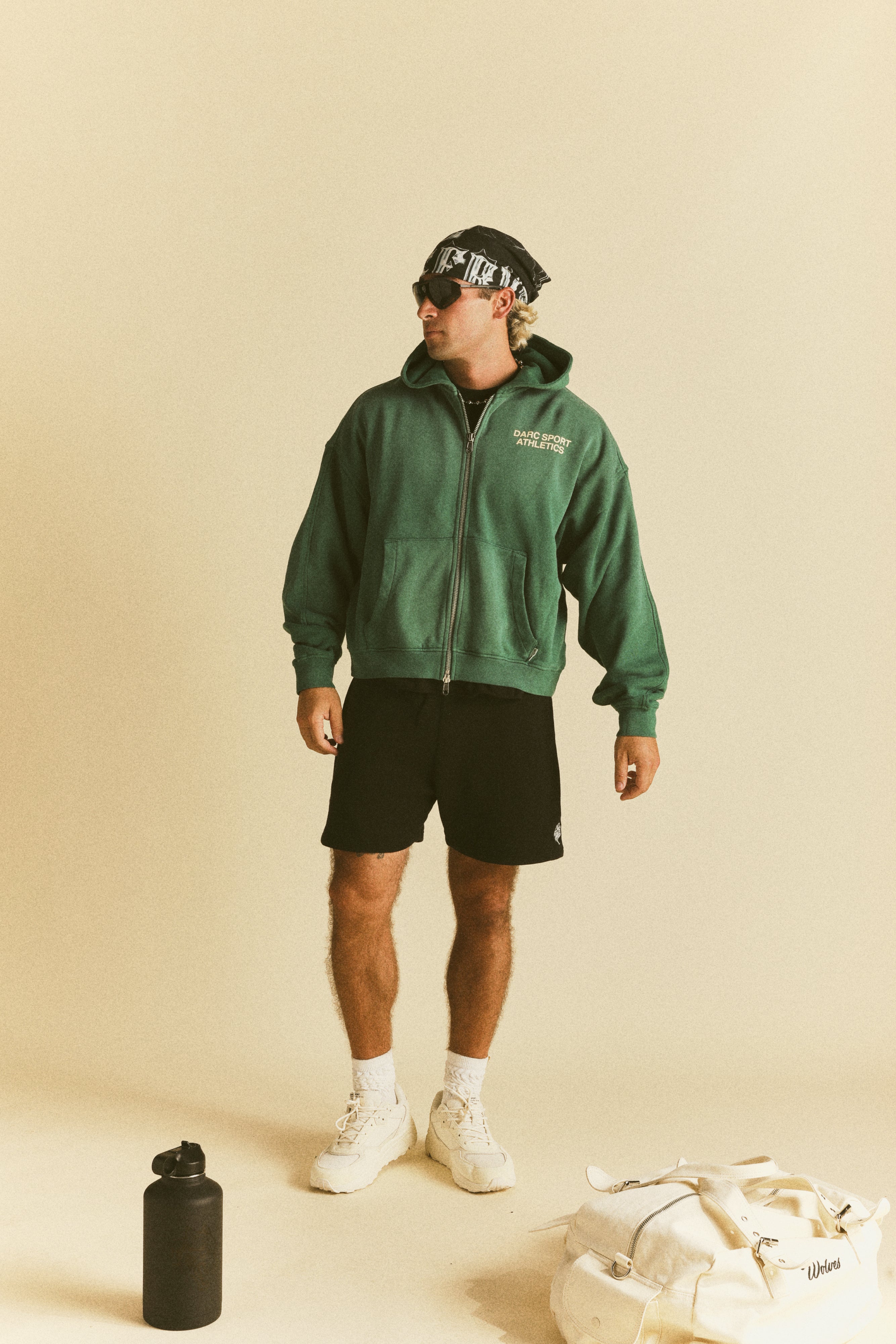 "Darco" Double Zip Hoodie in Sierra Pine Sun Fade