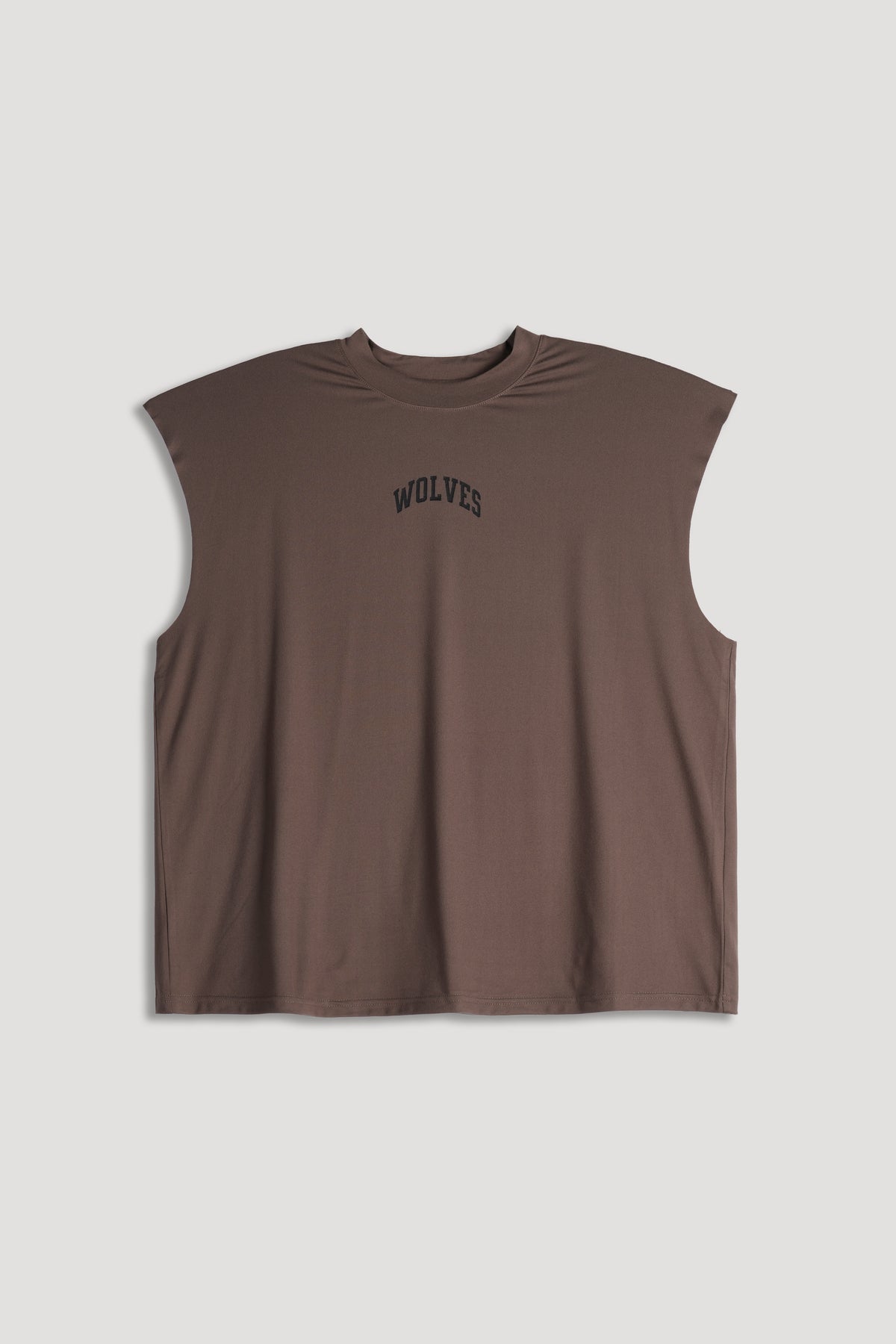 Loyalty Forever "Dry Wolf" Cropped Muscle Tee in Mojave Brown