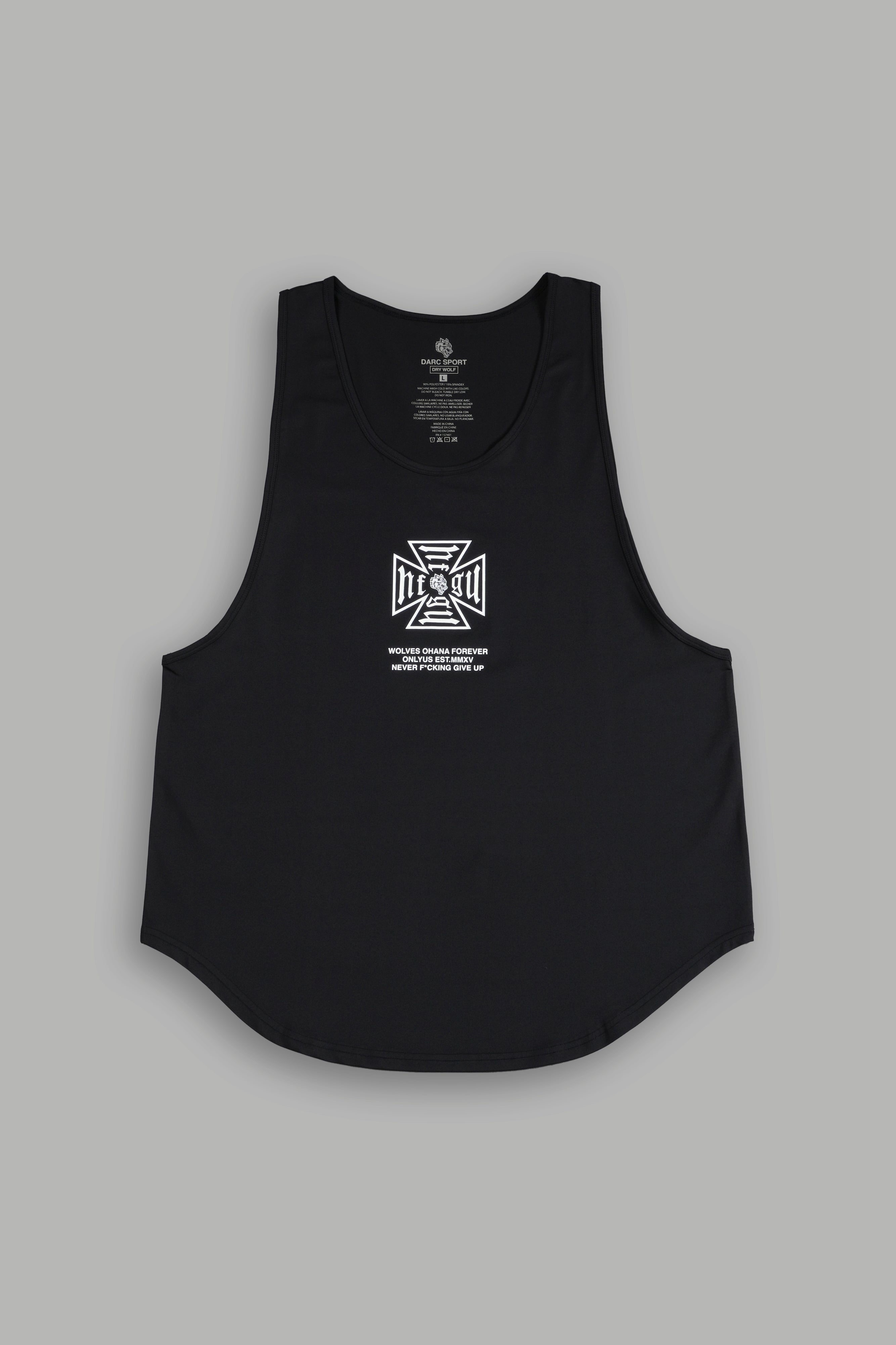Core "Dry Wolf" (Drop) Tank in Black