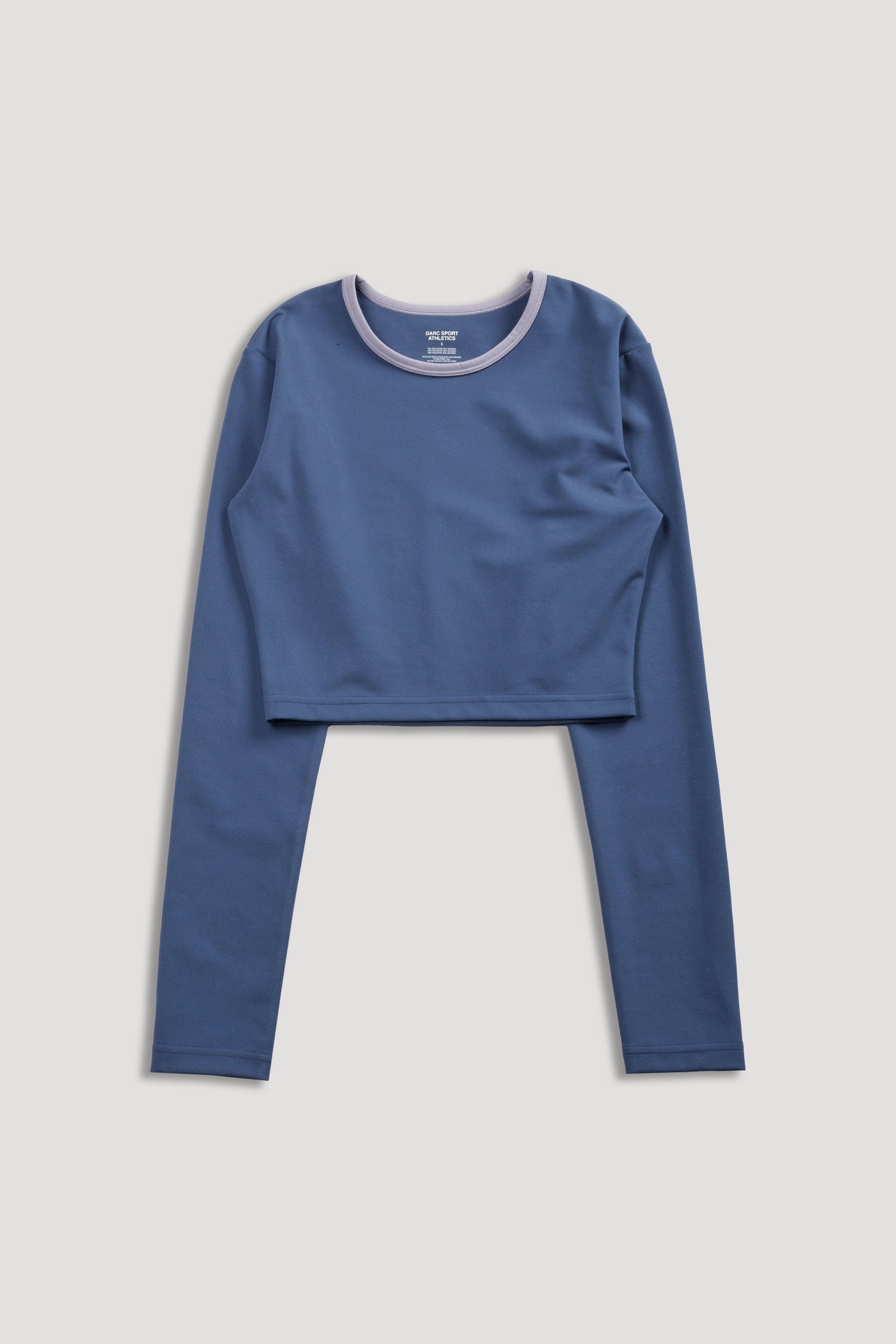 Wolf "Energy" LS Top in Washed Denim/Sport Gray