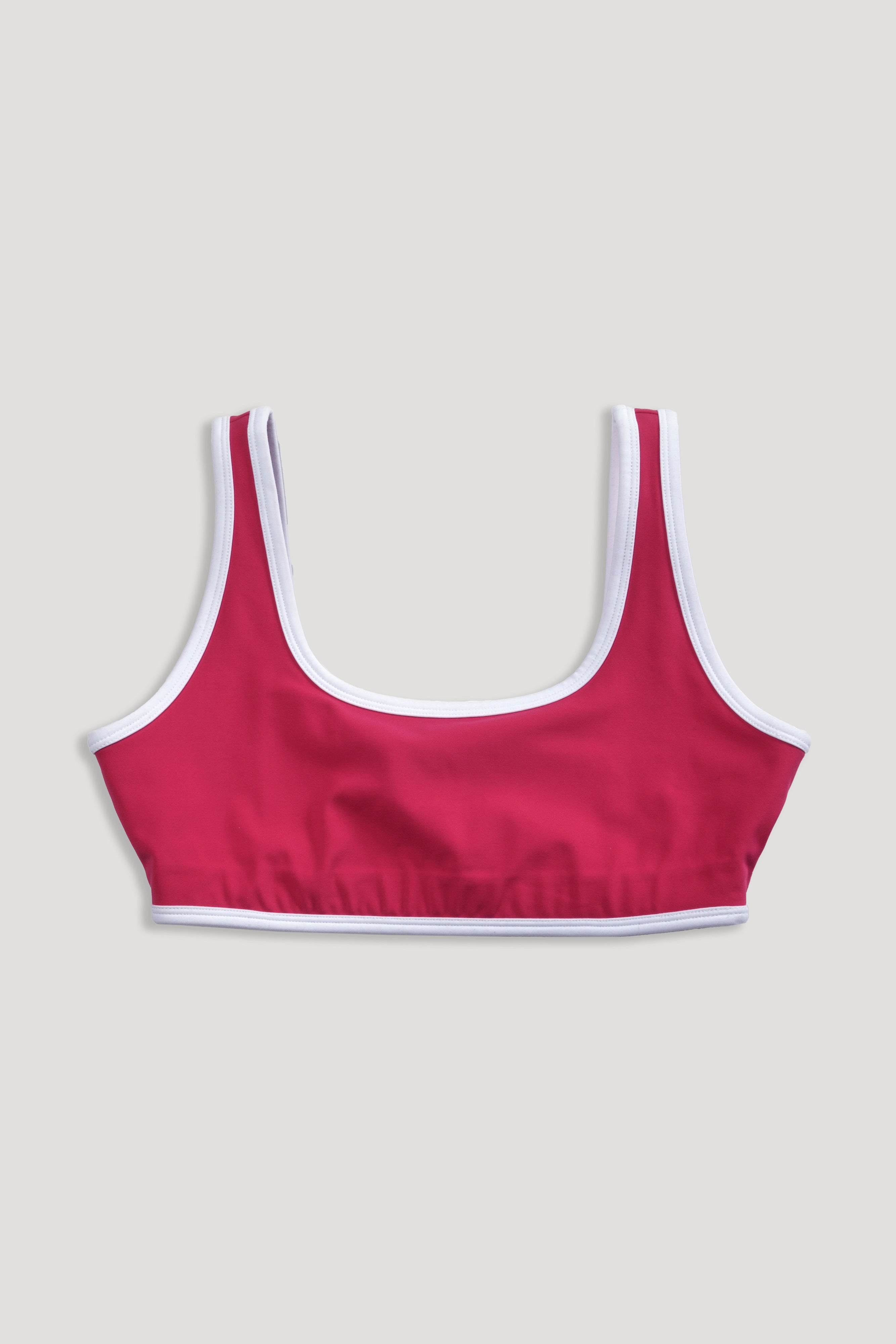Wolf Contrast "Kate" Energy Bra in Cherry/White