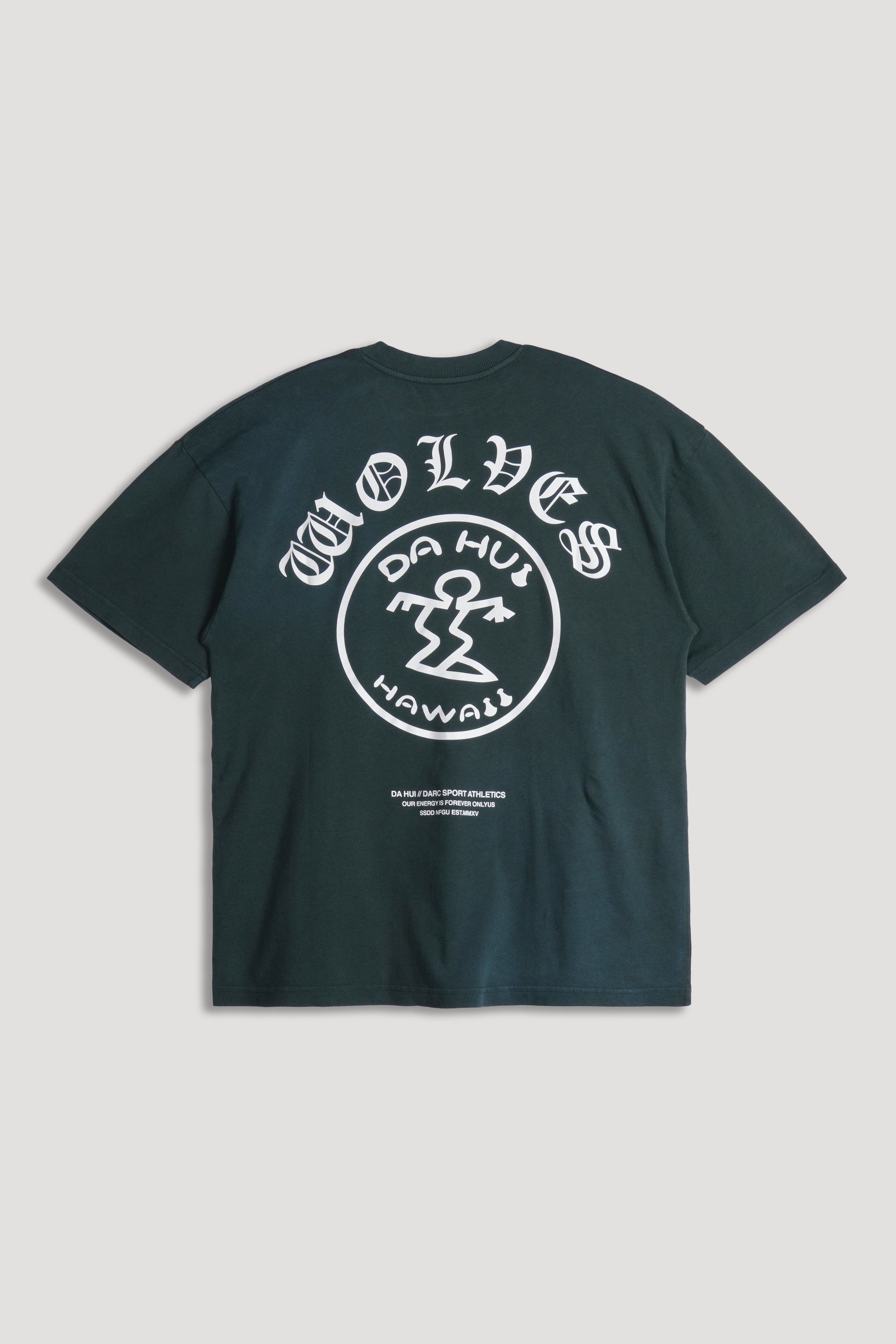 Darc Sport X Da Hui Premium Oversized Tee in Forest Pine Sun Fade