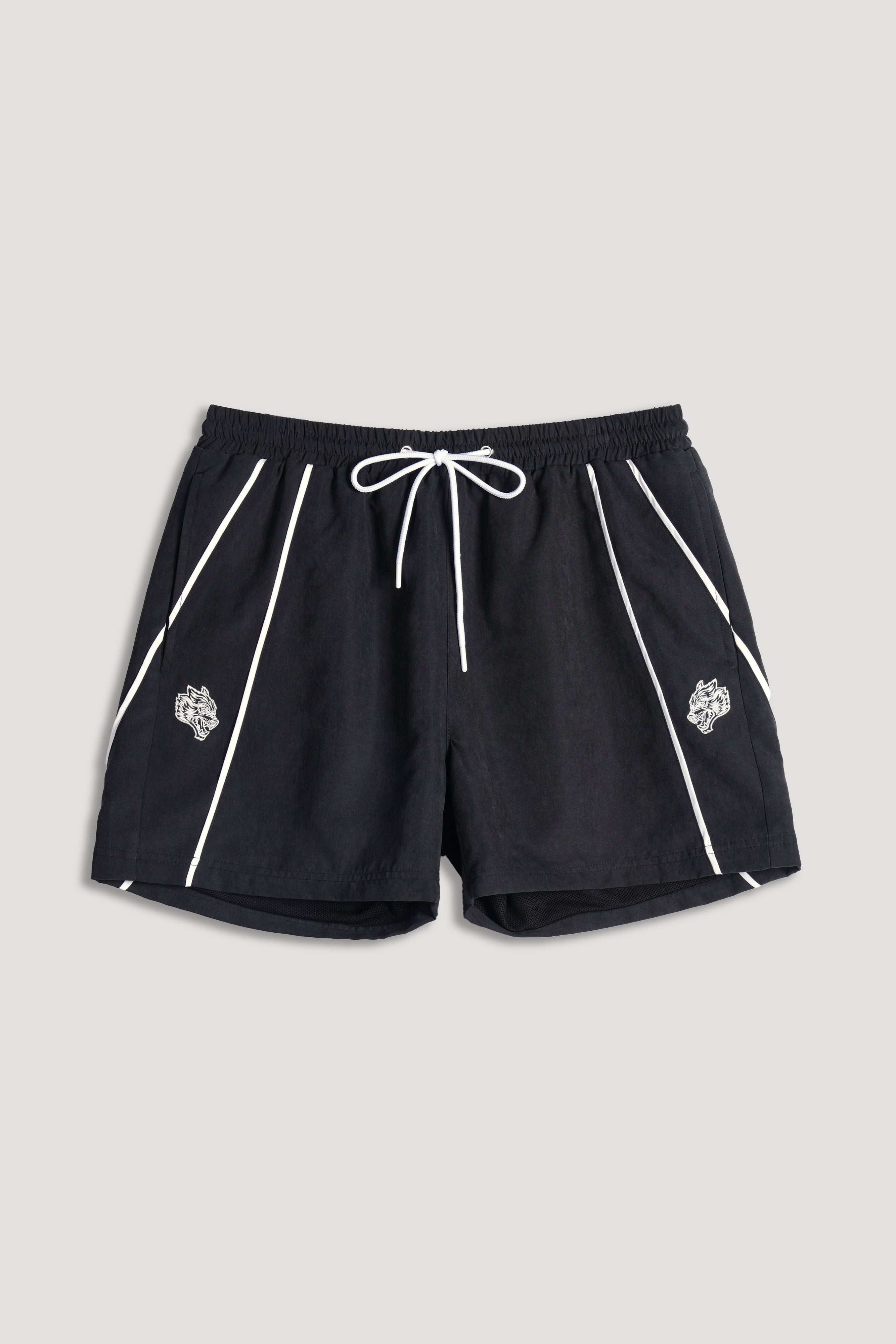 Dual Darby Track Shorts in Black