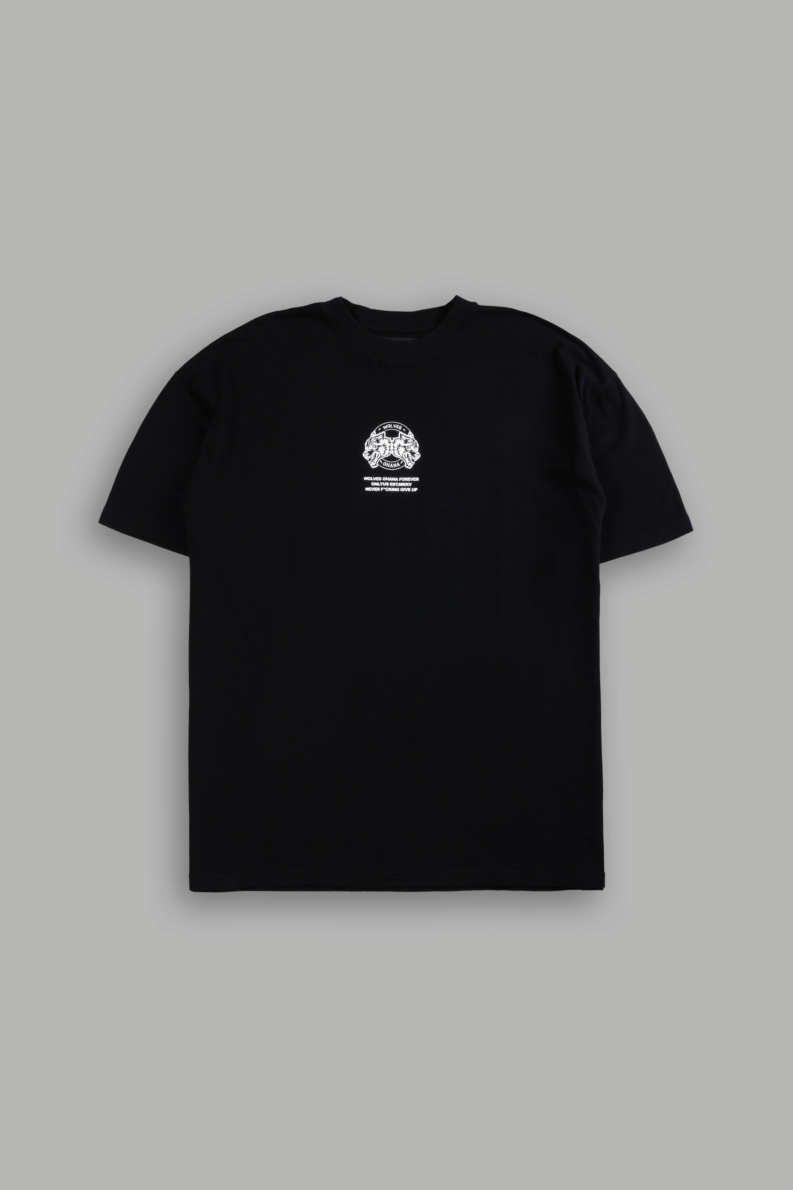 Wolves Ohana Forever "Premium" Oversized Tee in Black
