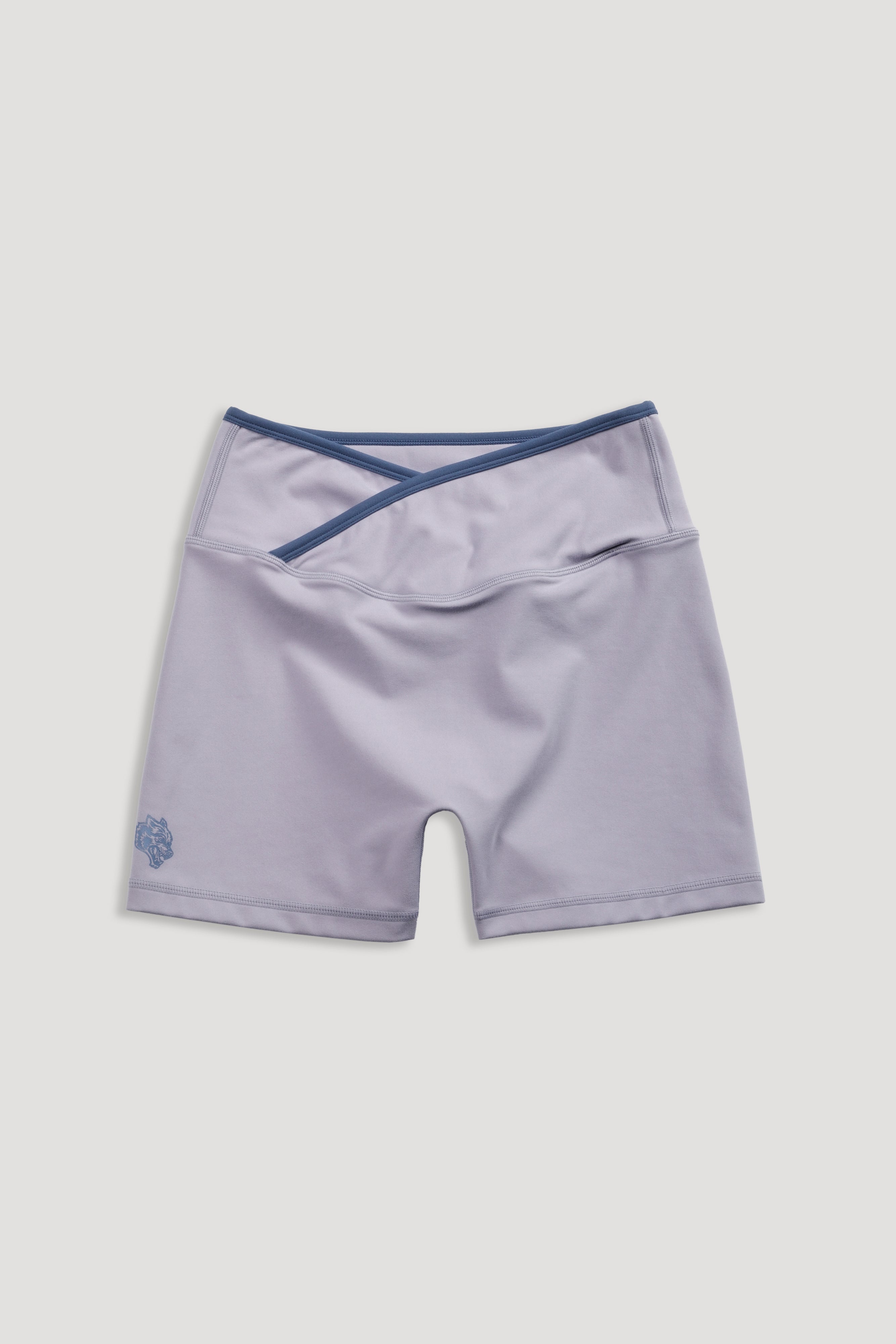 Wolf Contrast "Pearl" Energy Shorts in Sports Gray/Washed Denim