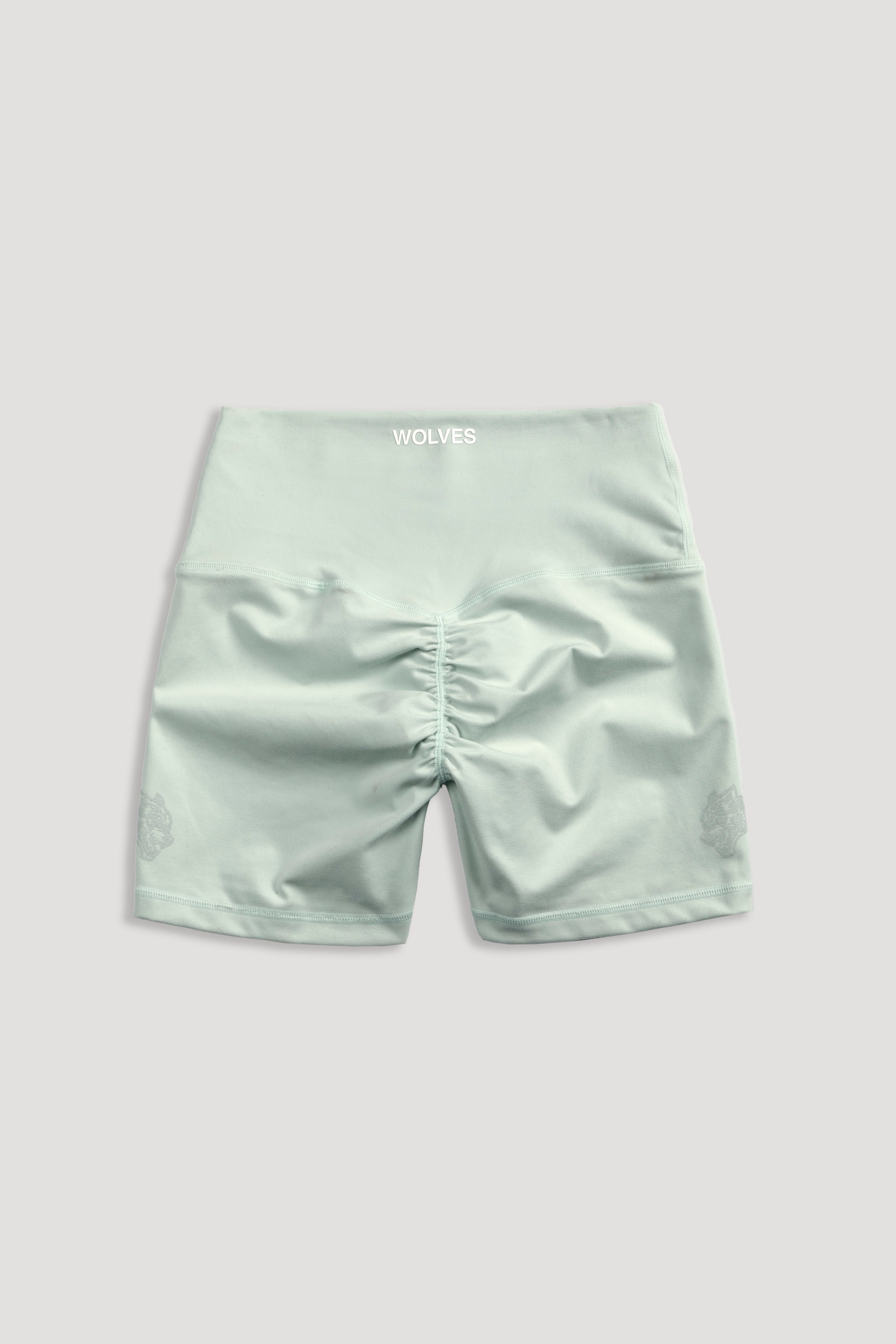 IYKYK Wolves "Emma" Energy Shorts in Honeydew