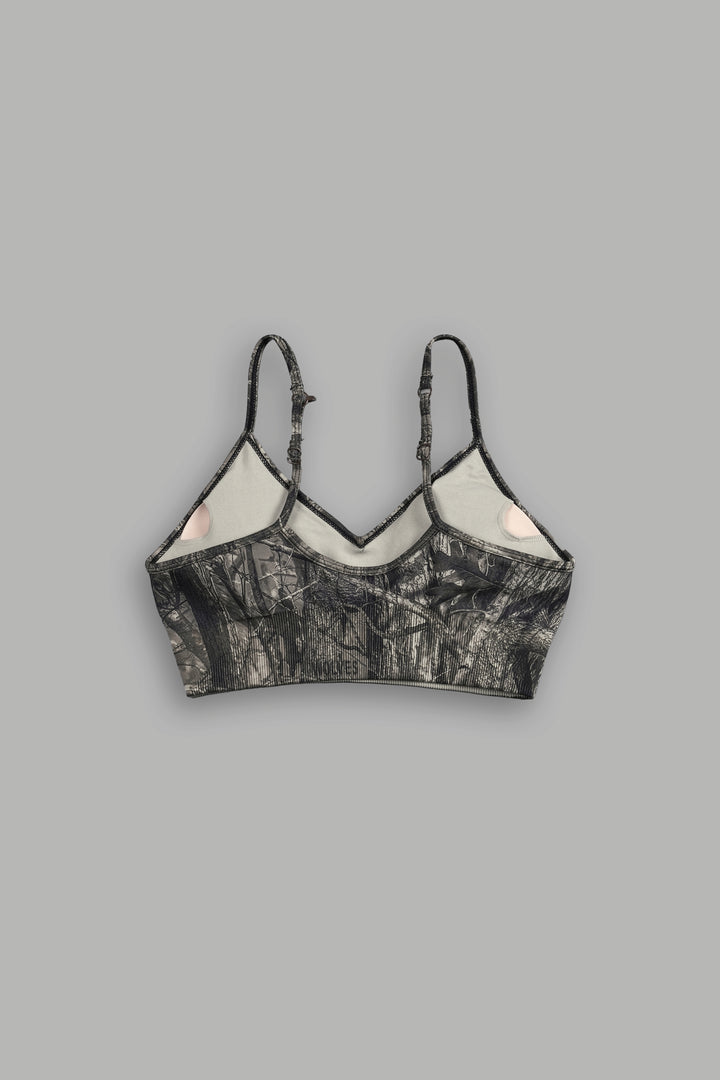 Wolves Forever "Everson Seamless" Sports Bra in Dusk Moss Driftwood Forest Camo