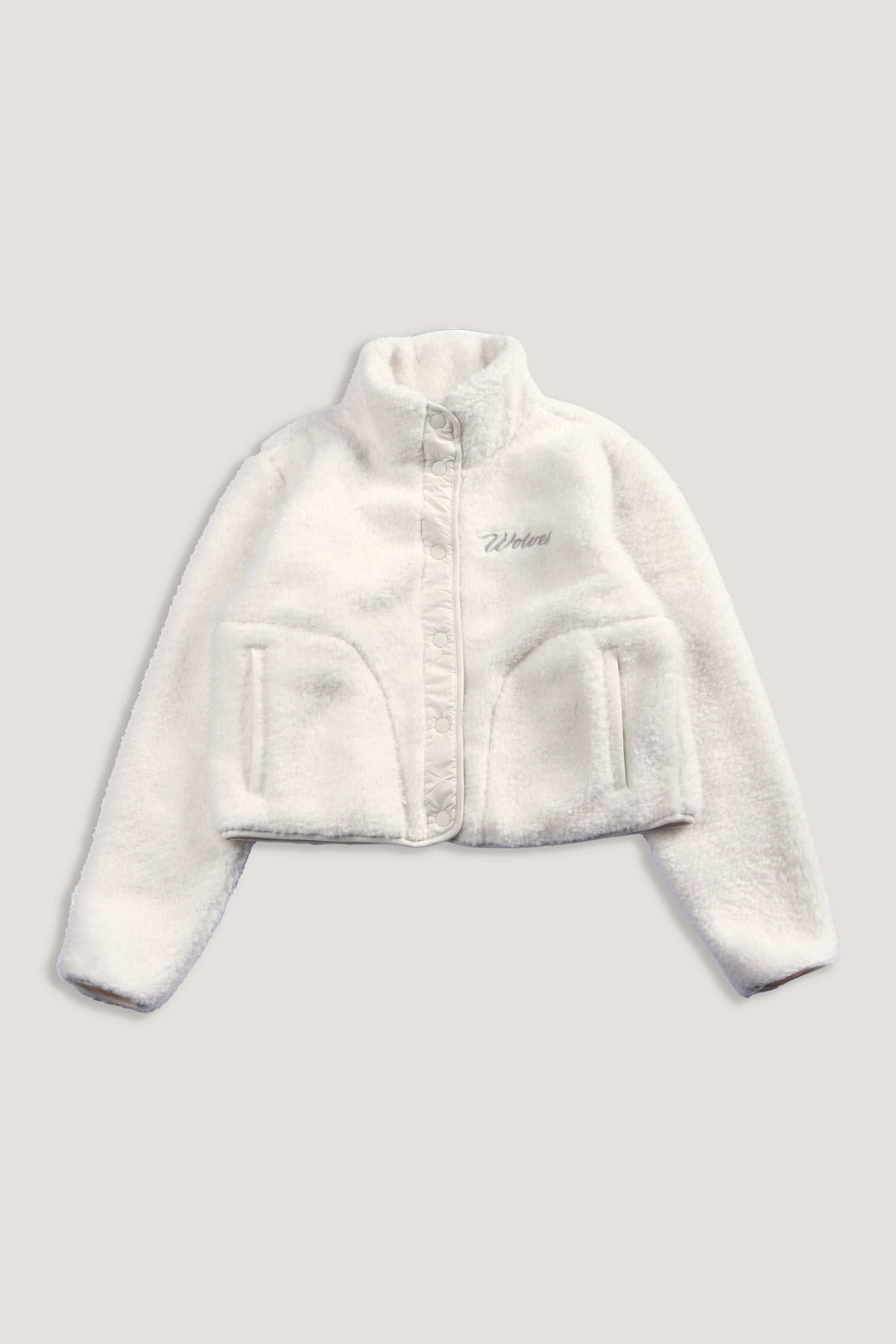 Cursive Wolves Jessie Sherpa Jacket