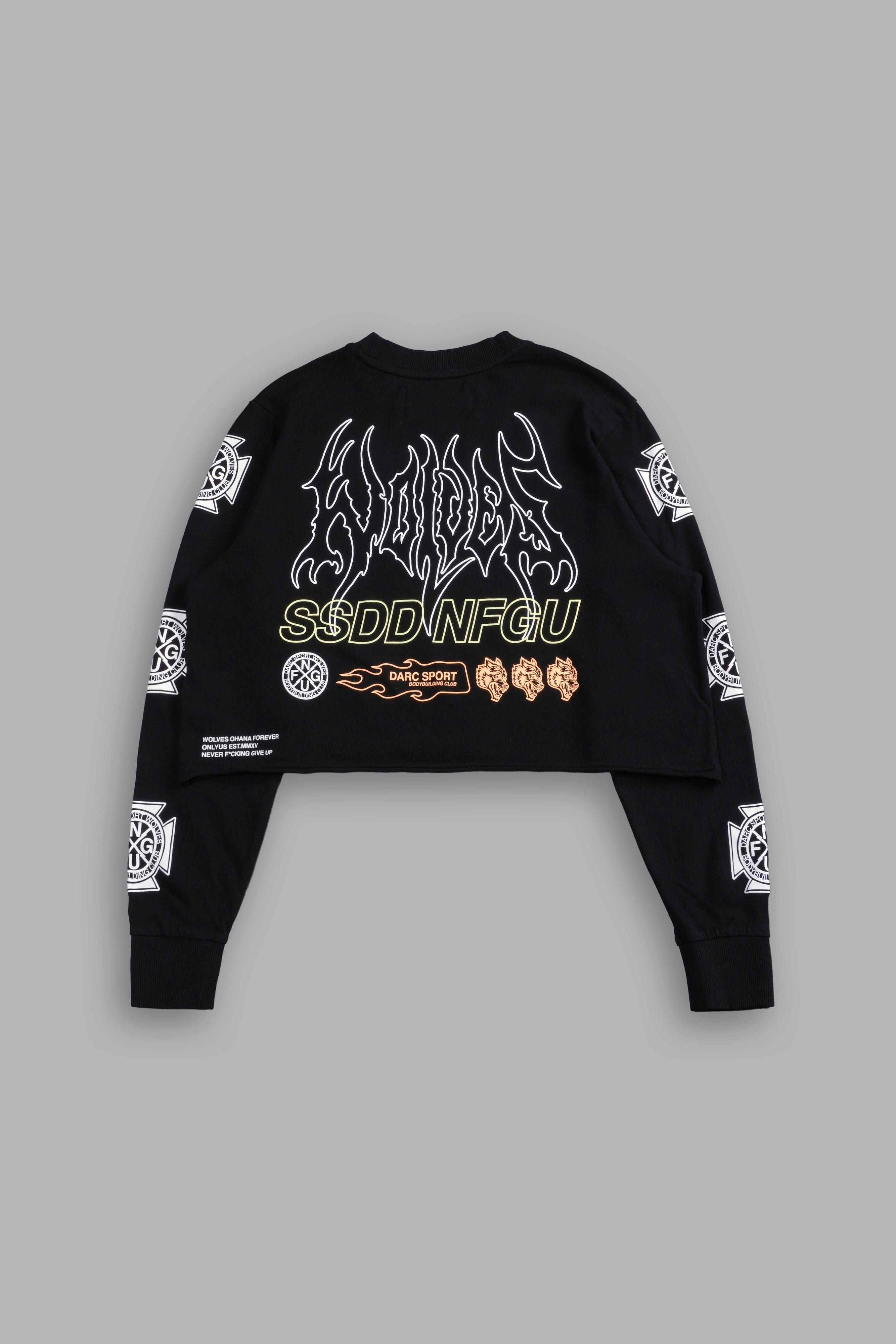 No Limit "Premium" (Cropped) L/S Tee in Black