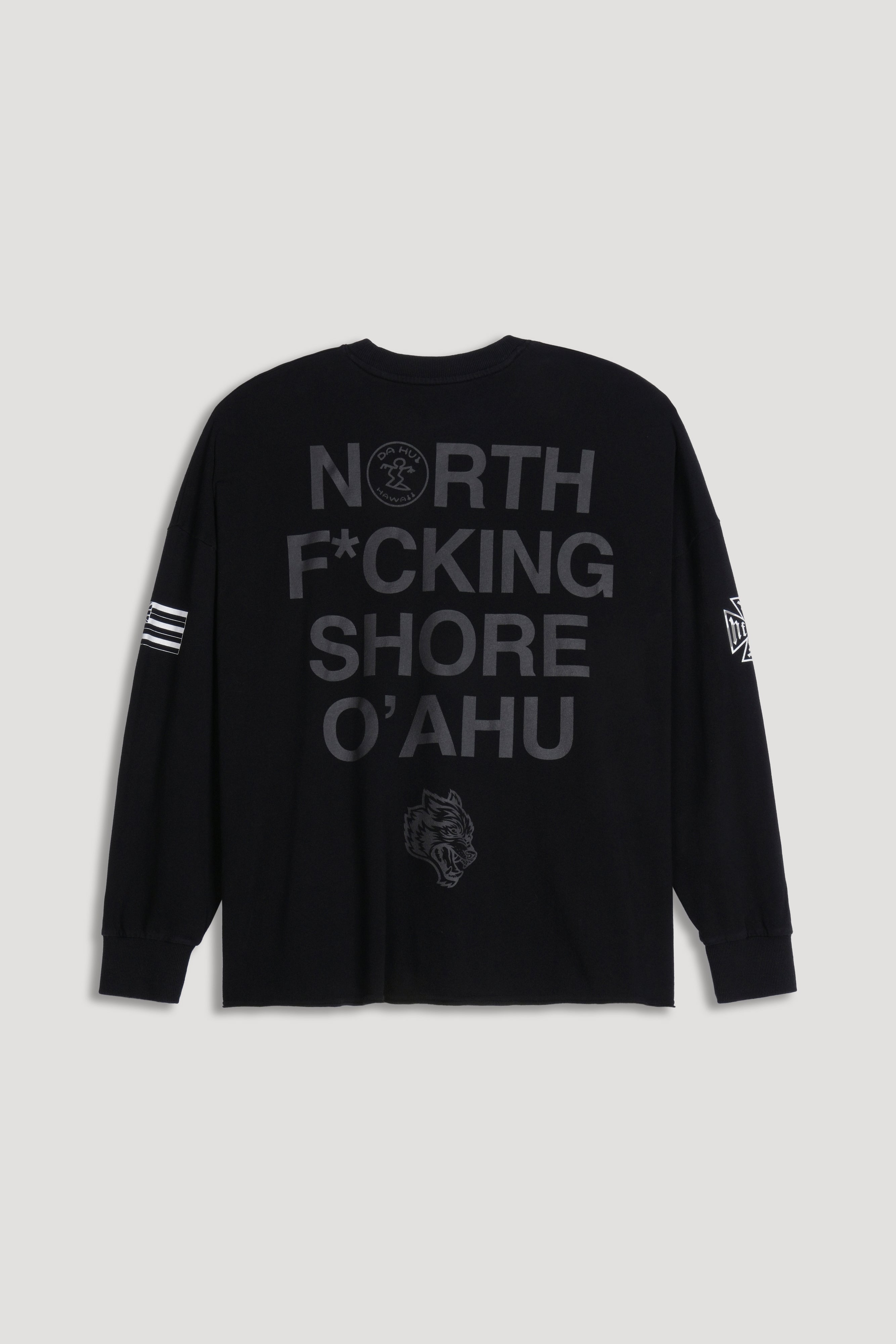 North F*Ckin Shore Premium Box Cut Ls Tee in Black