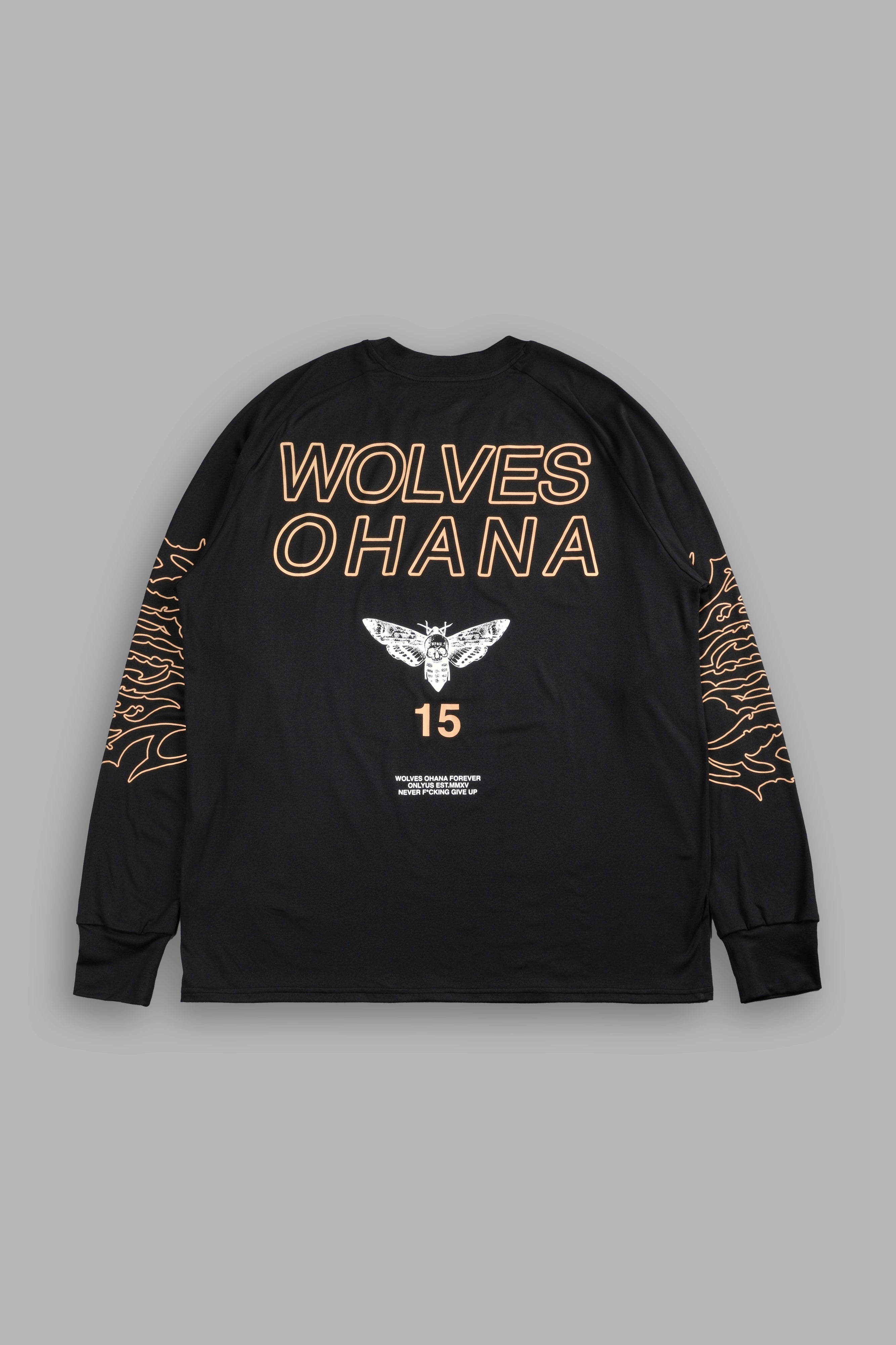 Ohana 2024 "Dry Wolf" Raglan L/S Tee in Black
