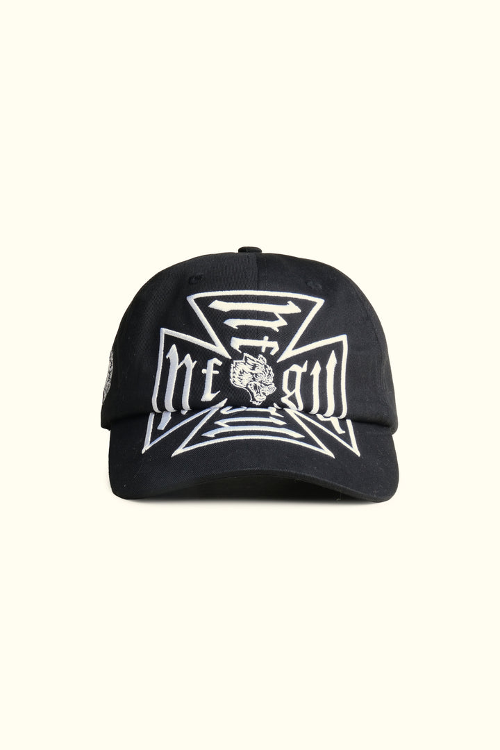 Iron Cross Dad Hat V2 in Black