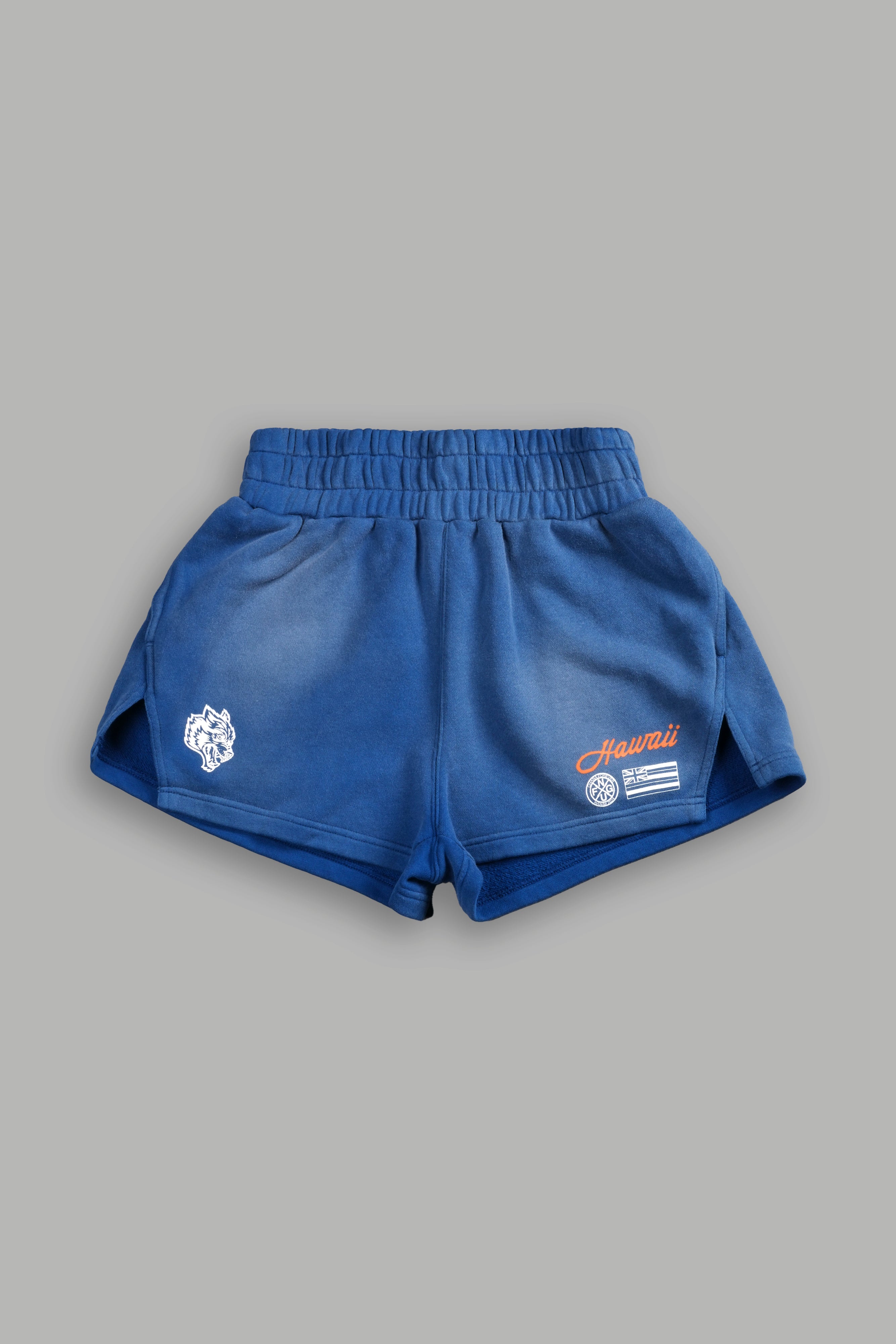 Wolves Hawaii She Tyler Shorts in Darc Cobalt Sun Fade