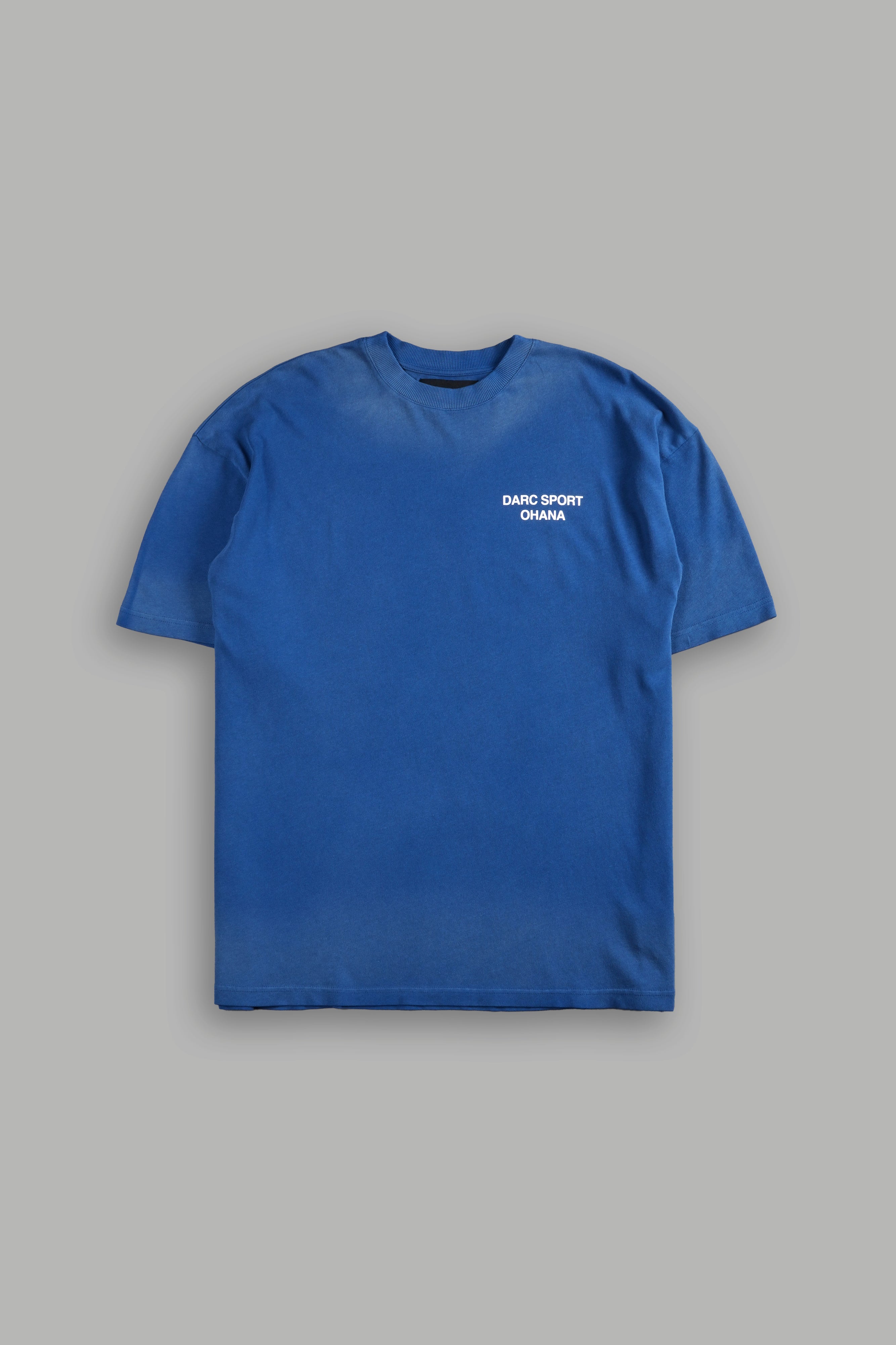 Darc Sport Ohana "Premium" Oversized Tee in Darc Cobalt Drift Wash