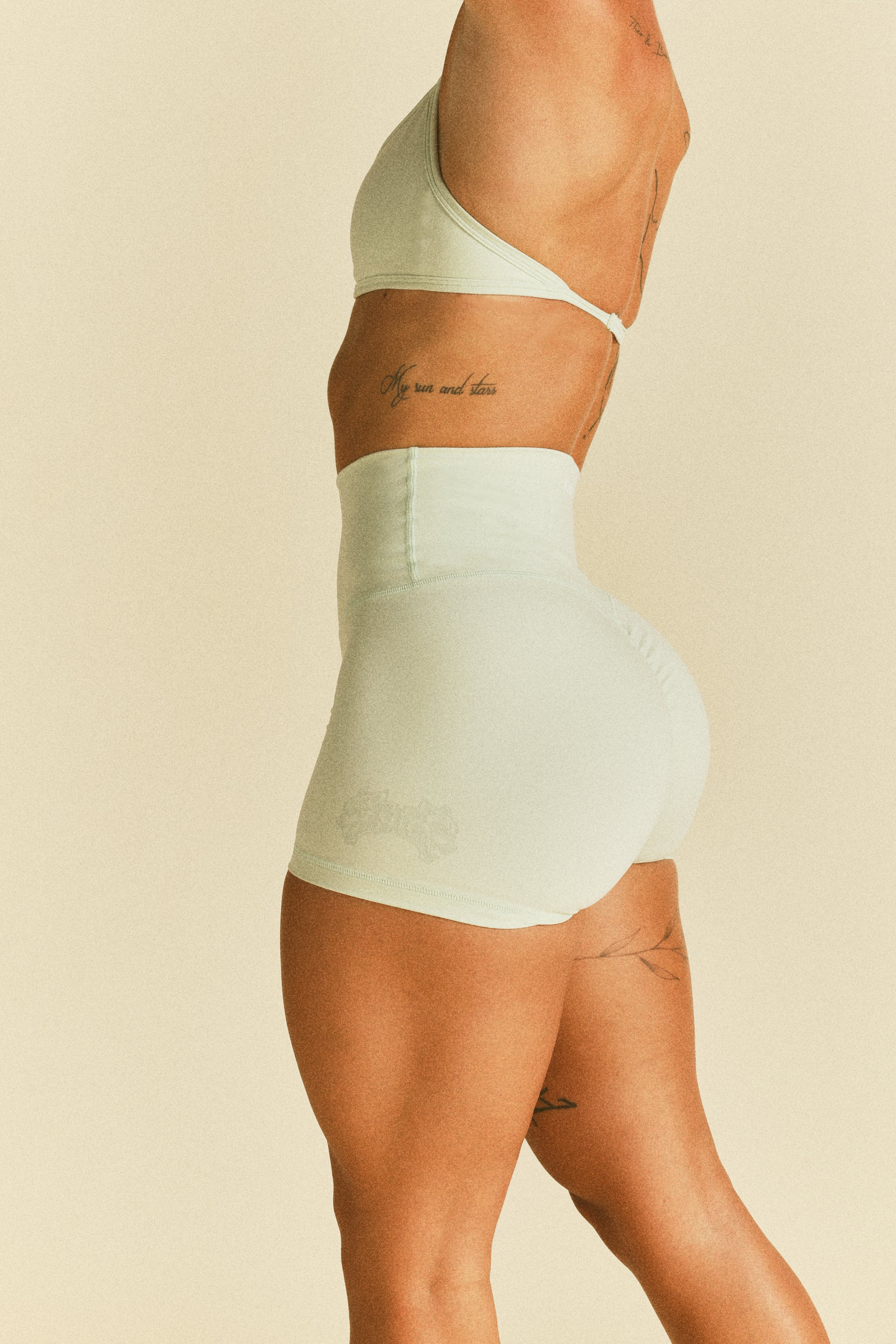 IYKYK Wolves "Emma" Energy Shorts in Honeydew