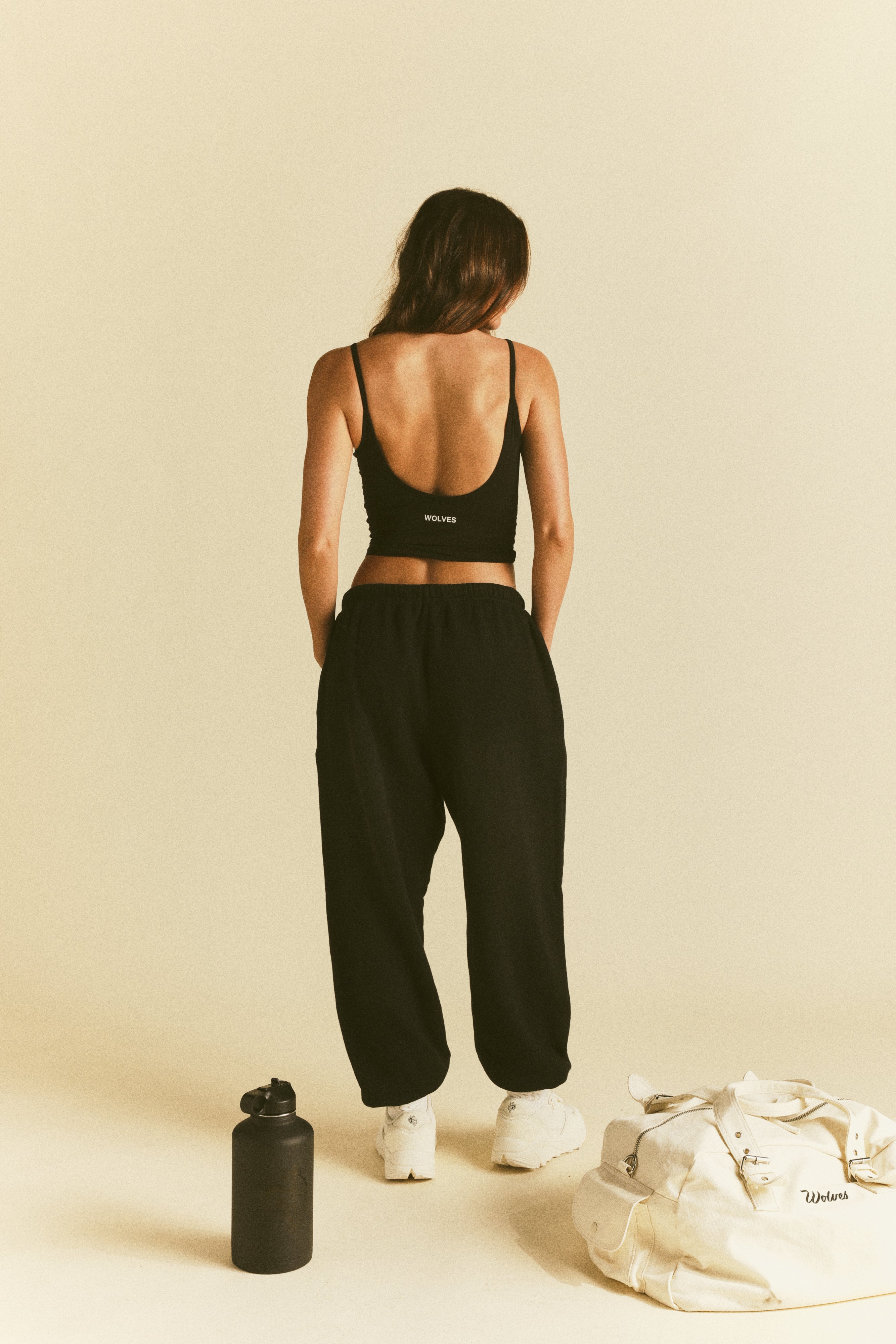 Forever Mark "Hallie" Silky Tank Top in Black