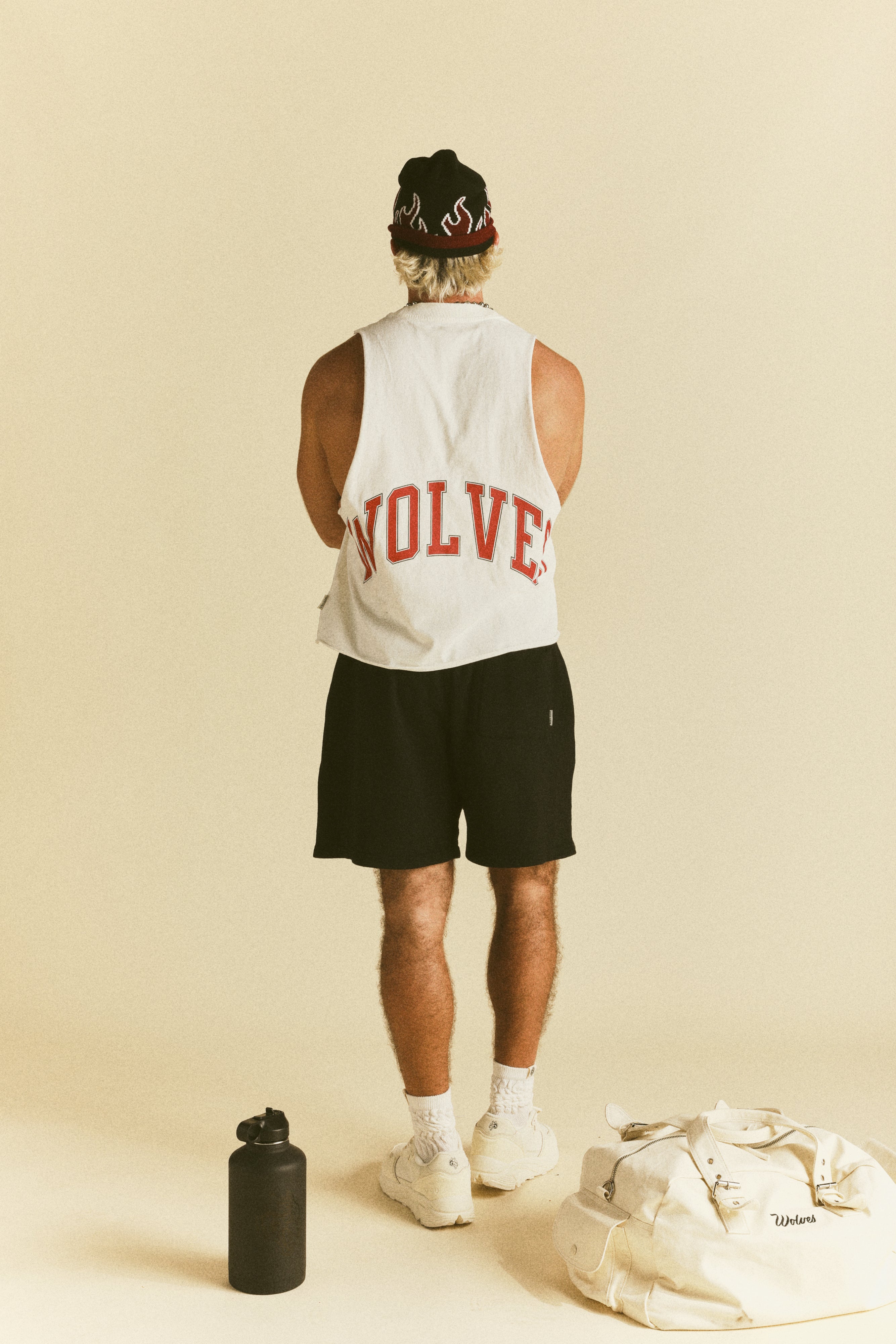 Loyalty Forever Grunge Raw Cropped "Tommy" Muscle Tee  in Cream