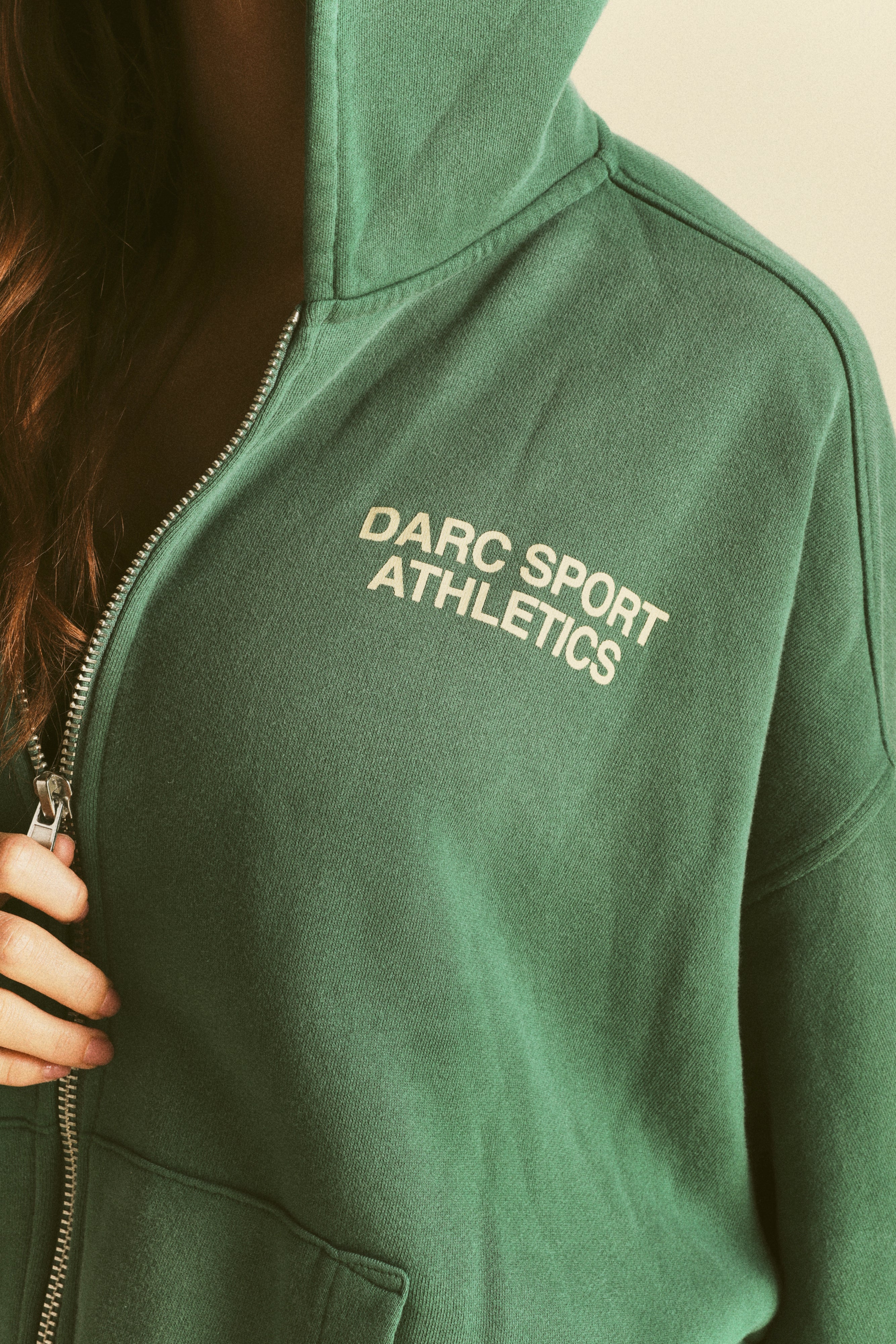"Darco" Double Zip Hoodie in Sierra Pine Sun Fade
