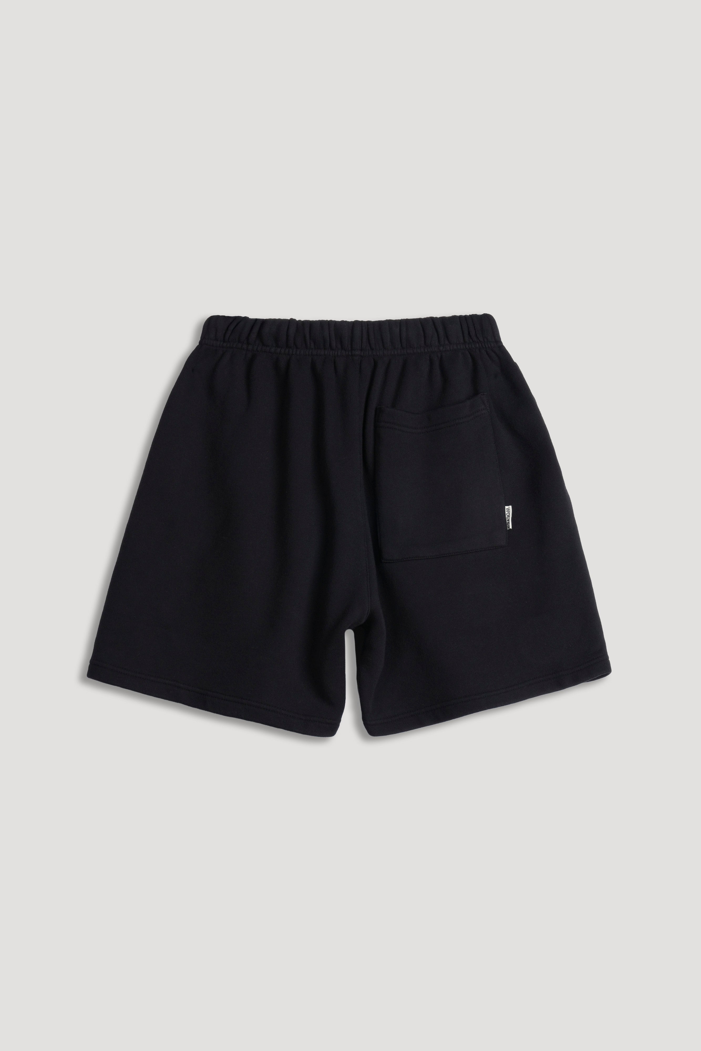 Dual Oversized Post Lounge Sweat Shorts in Black