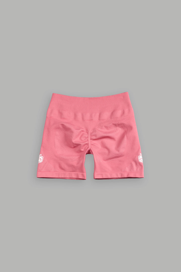 Dual Wolf Seamless Everson "Training" Shorts in Pink Ice
