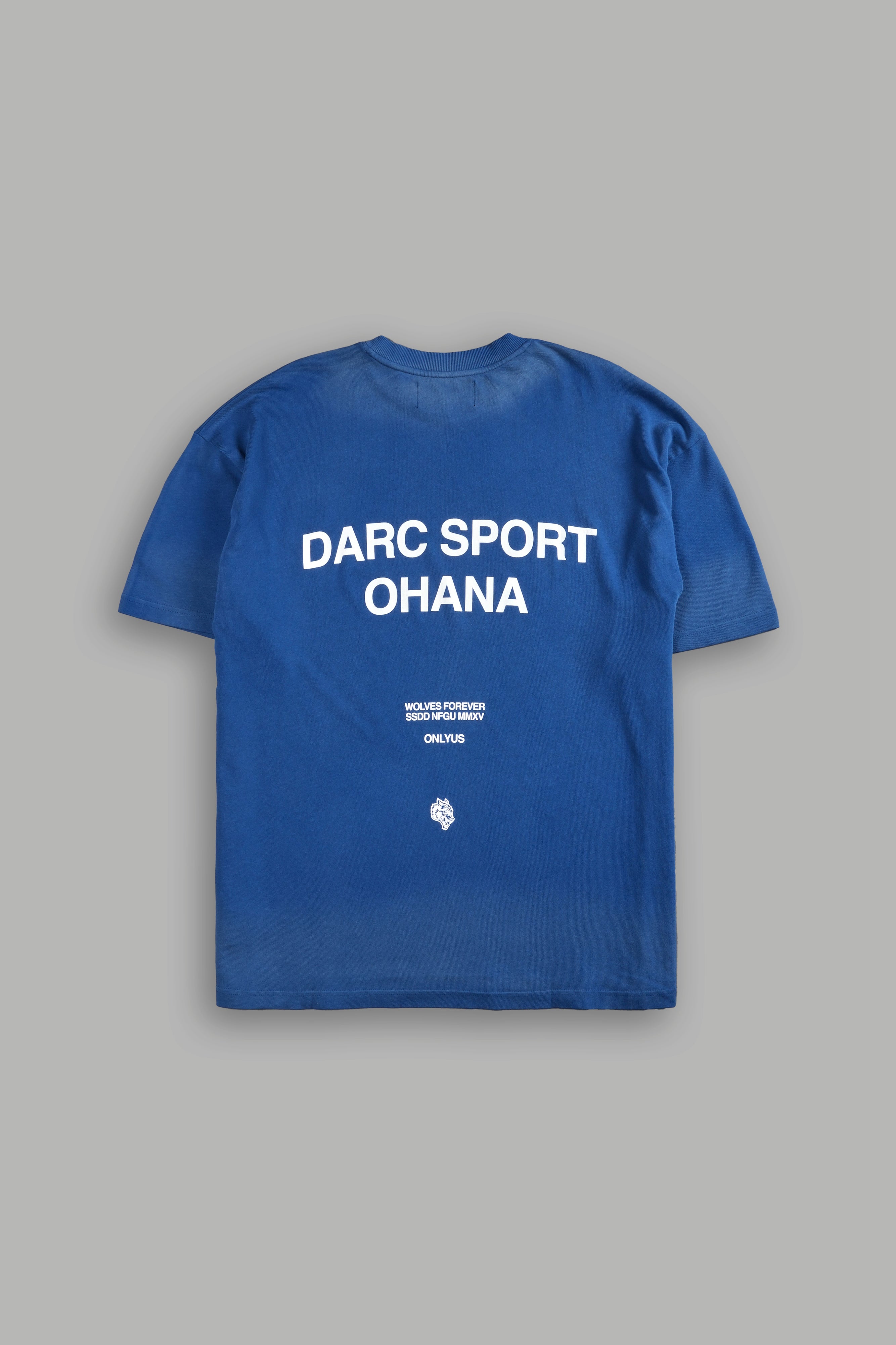 Darc Sport Ohana "Premium" Oversized Tee in Darc Cobalt Drift Wash
