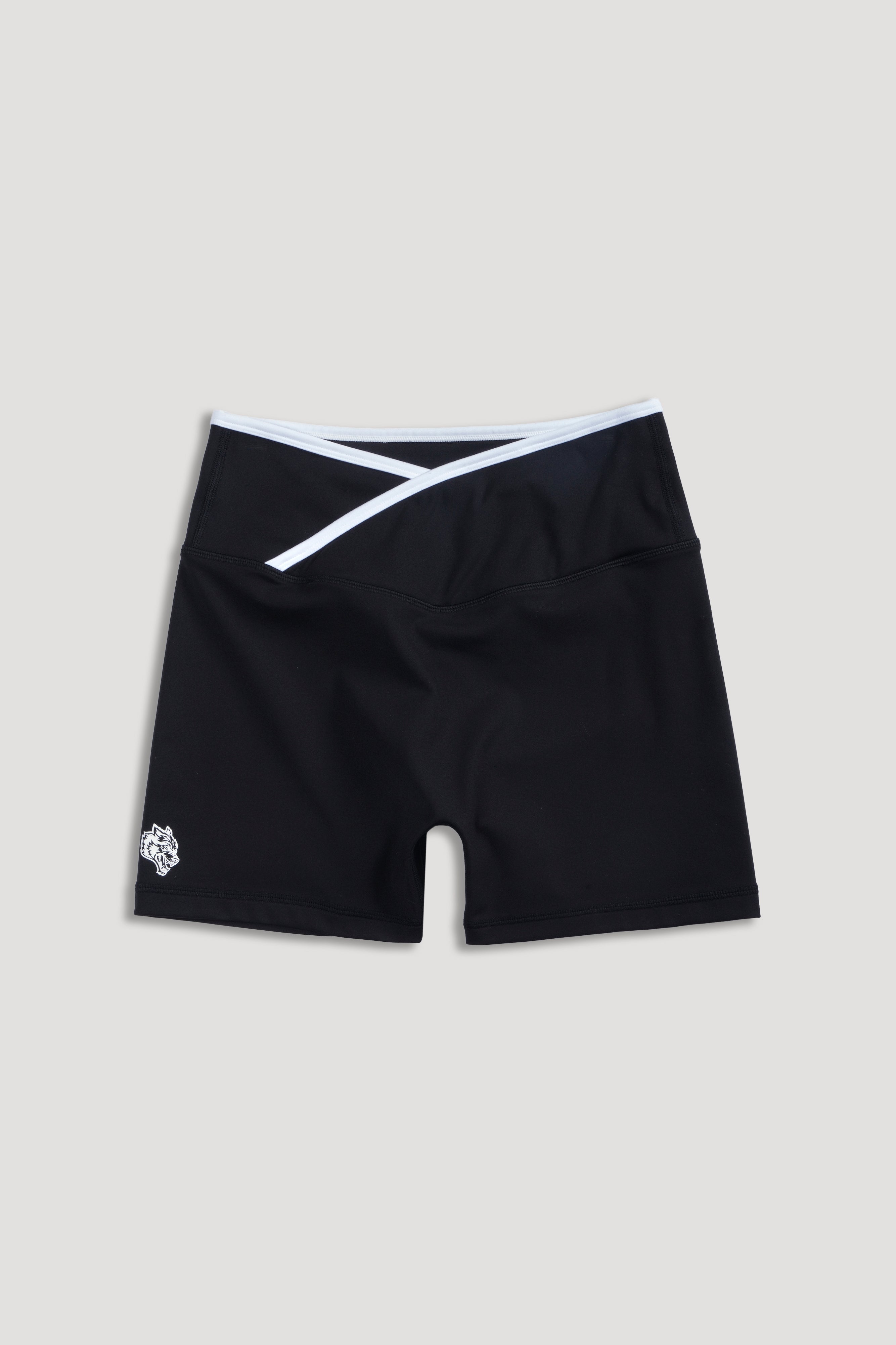 Wolf Contrast "Pearl" Energy Shorts in Black/White