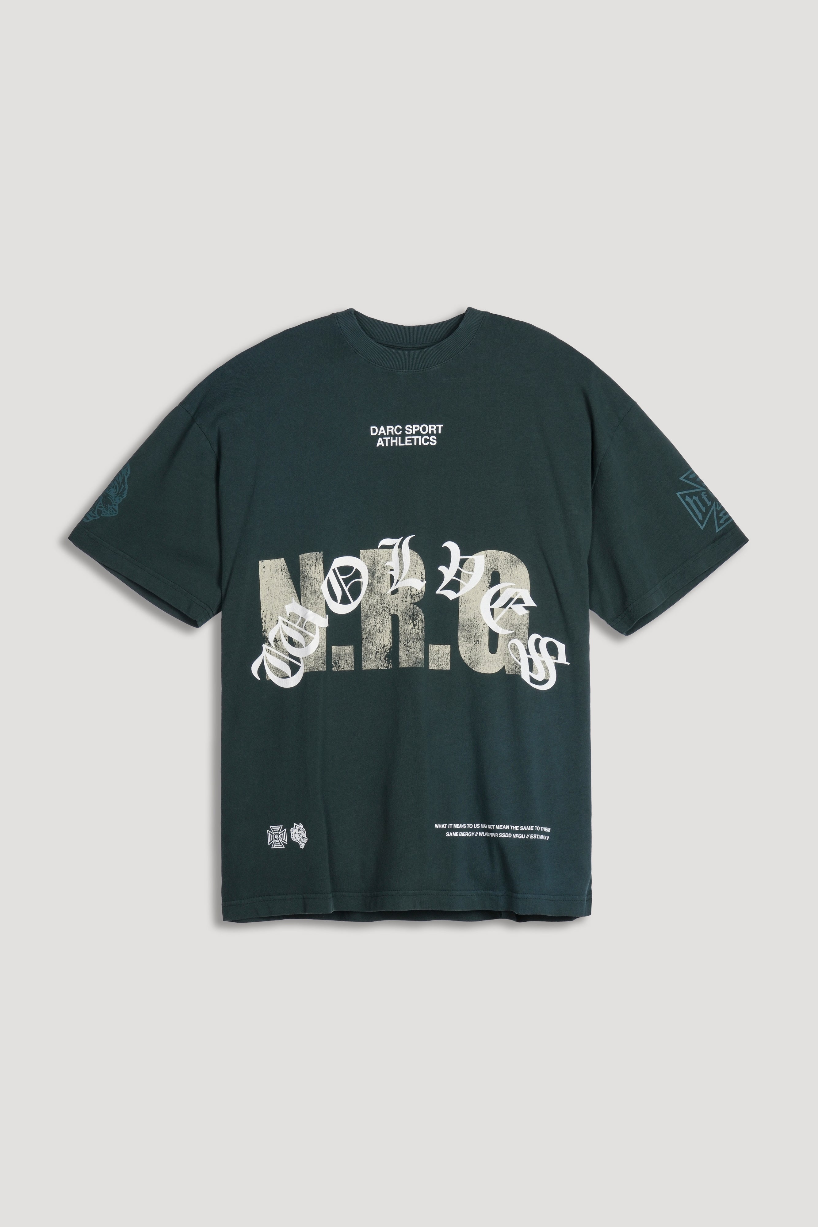 N.R.G. Premium Oversized Tee in Forest Pine Sun Fade