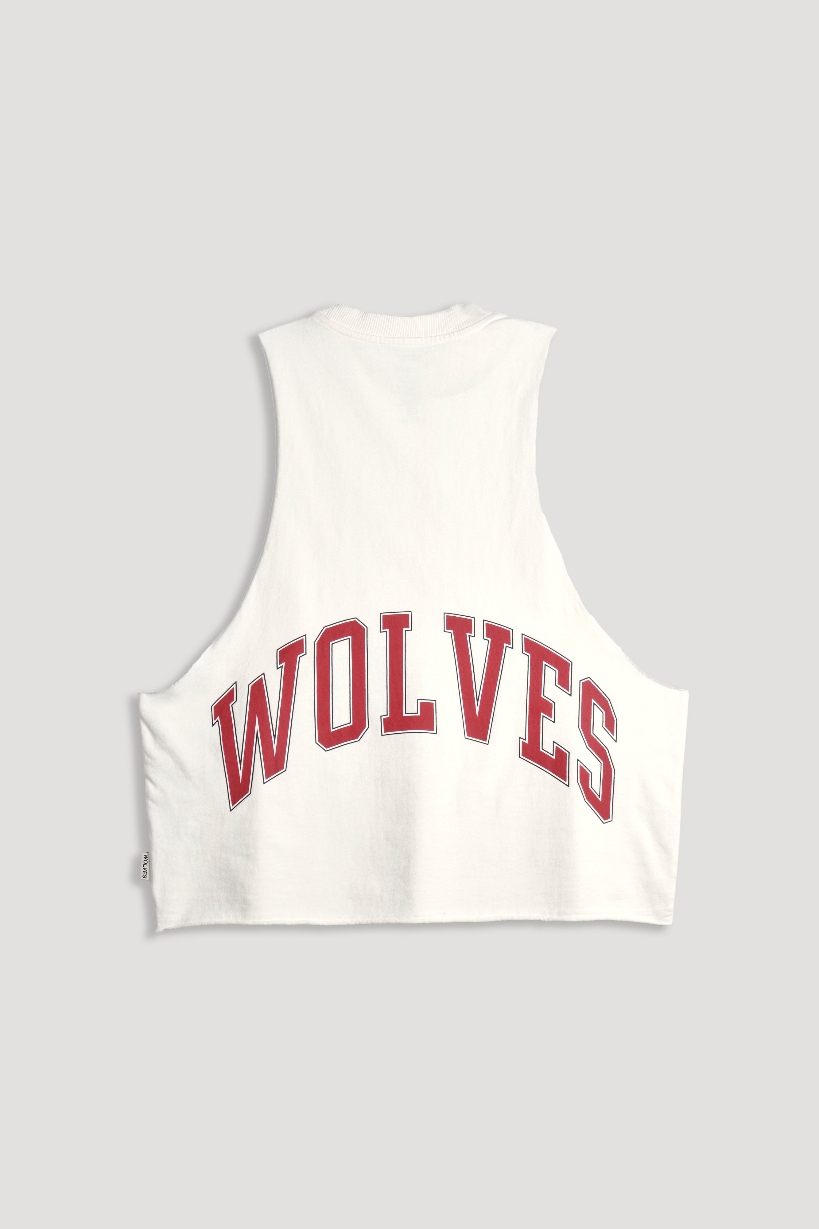 Loyalty Forever Grunge Raw Cropped "Tommy" Muscle Tee  in Cream