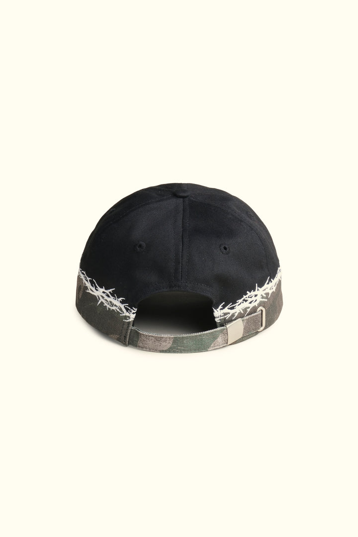 Ohana Thorns Dad Hat V2 in Black/Ohana Woodland Camo