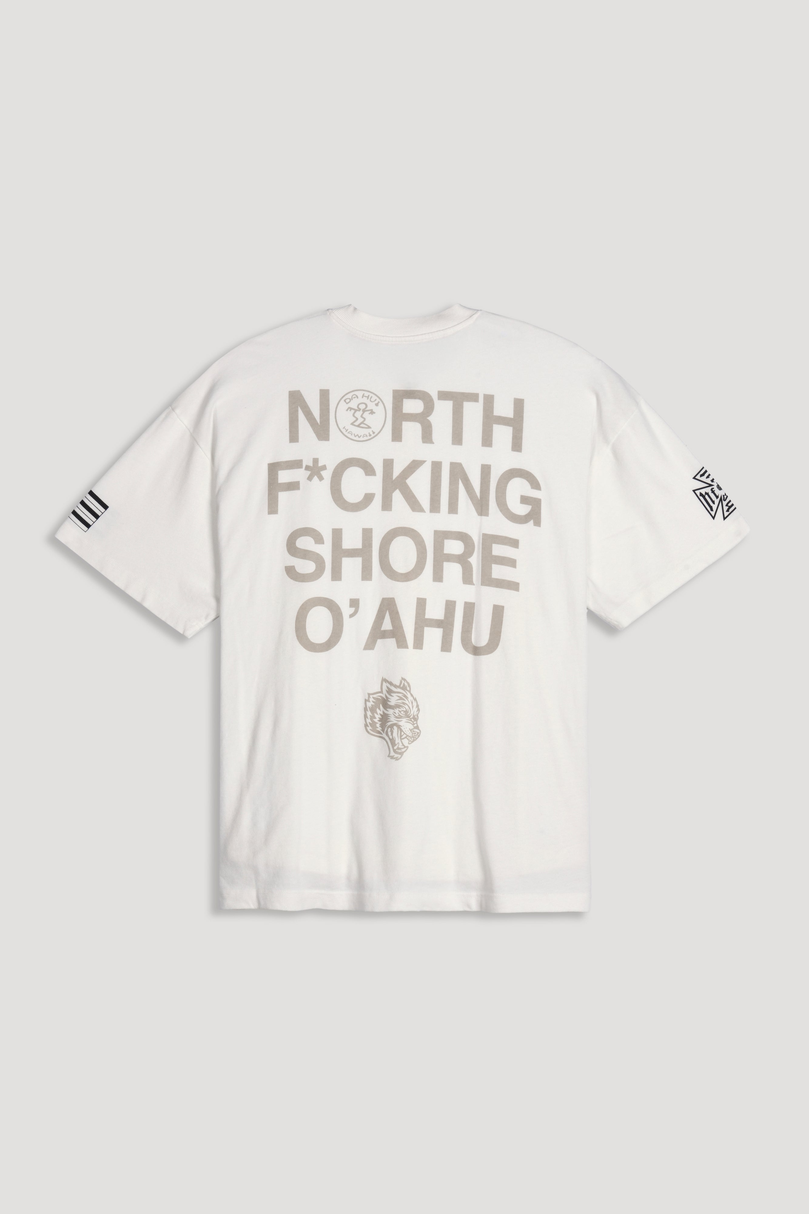 North F*Ckin Shore Premium Oversized Tee in Cream