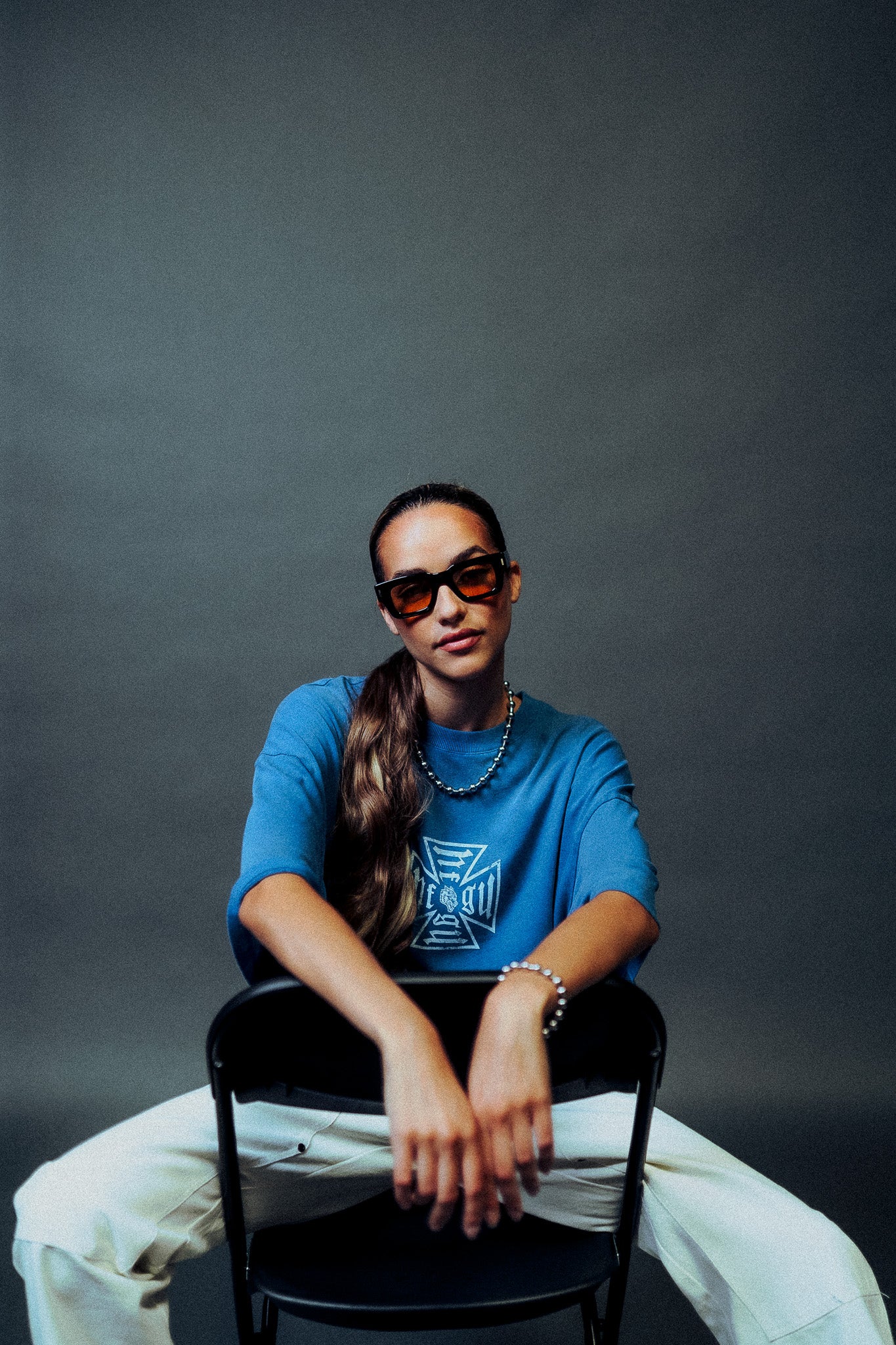 Loyal to the Core "Premium" Oversized Tee in Darc Cobalt Drift Wash