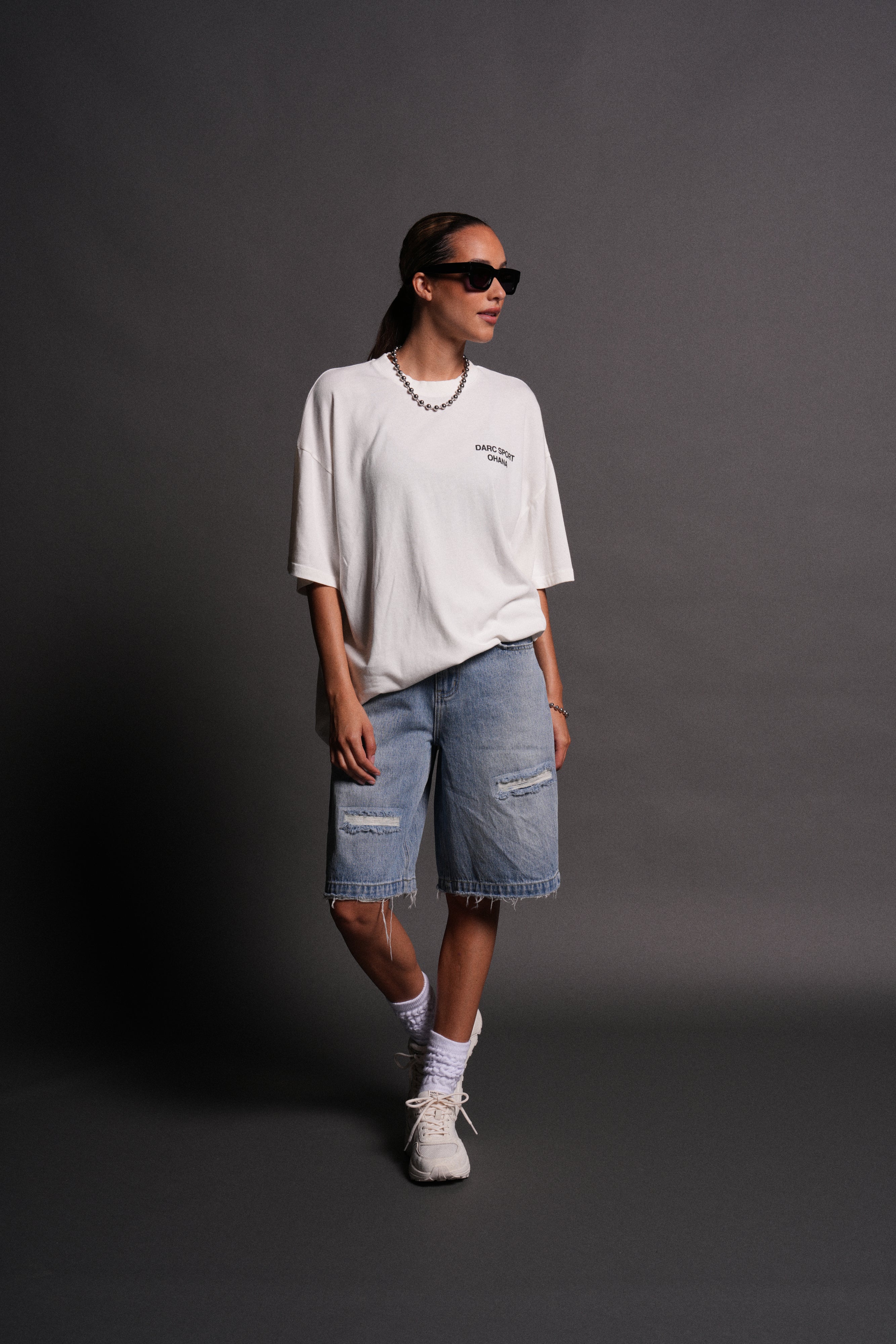 Darc Sport Ohana "Premium" Oversized Tee in Cream