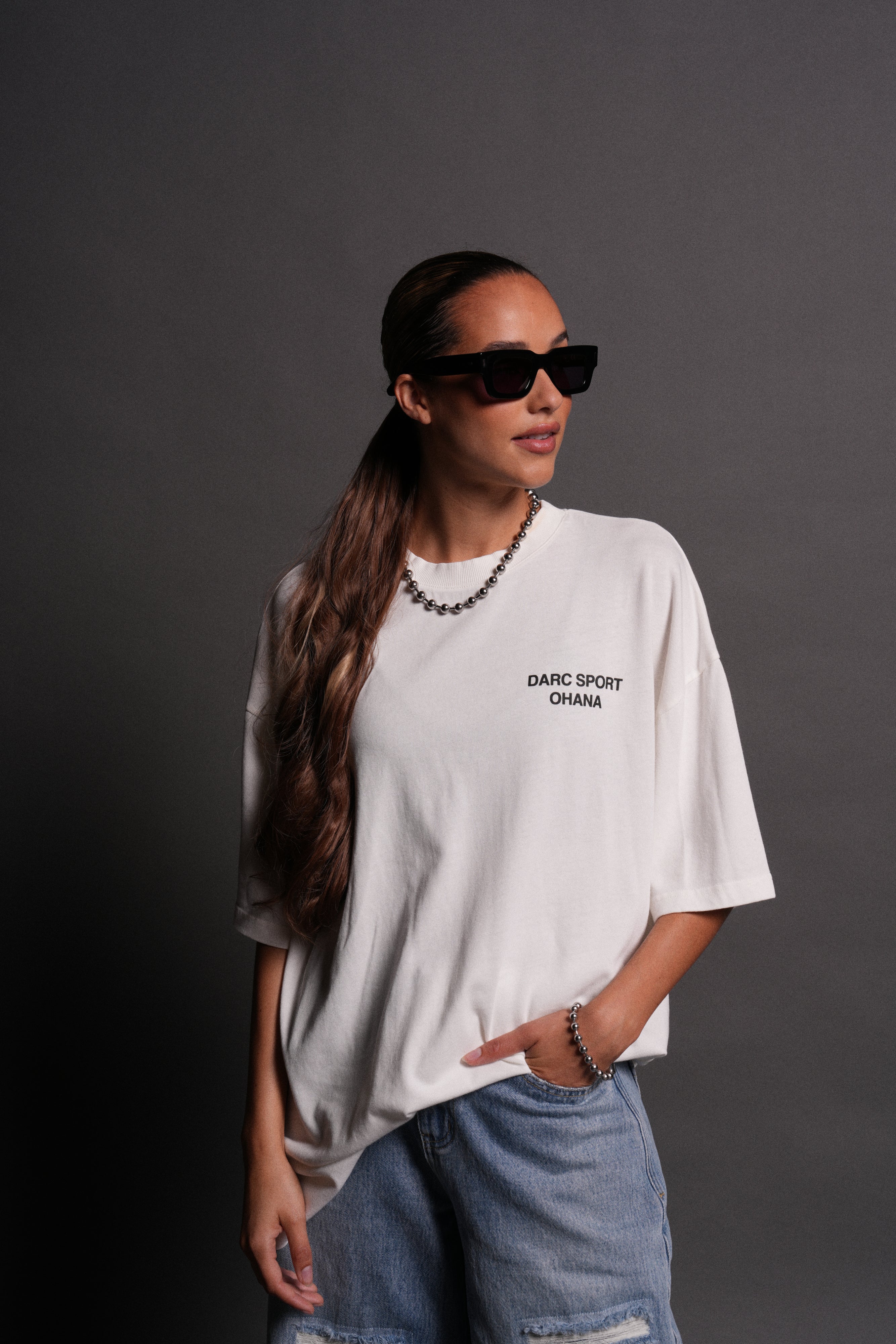 Darc Sport Ohana "Premium" Oversized Tee in Cream