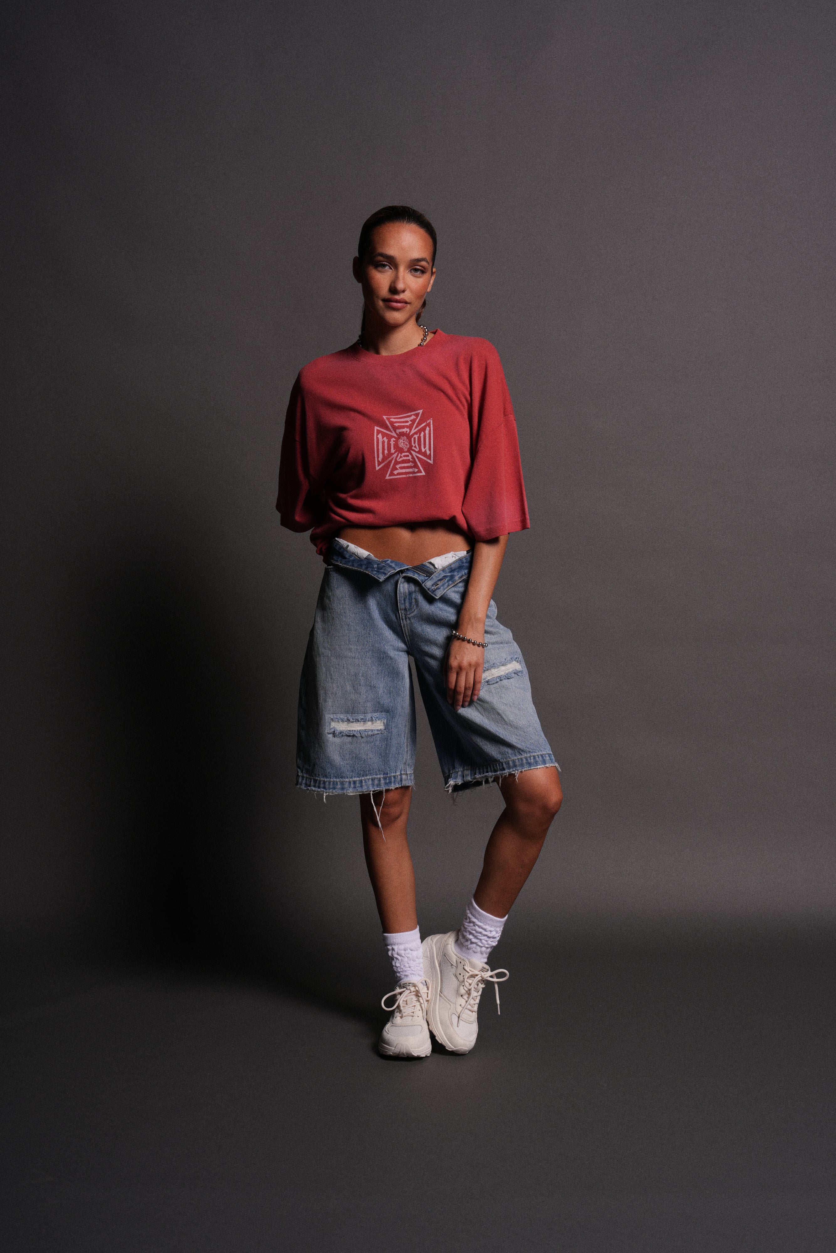 Loyal to the Core "Premium" Oversized Tee in Roman Red Drift Wash