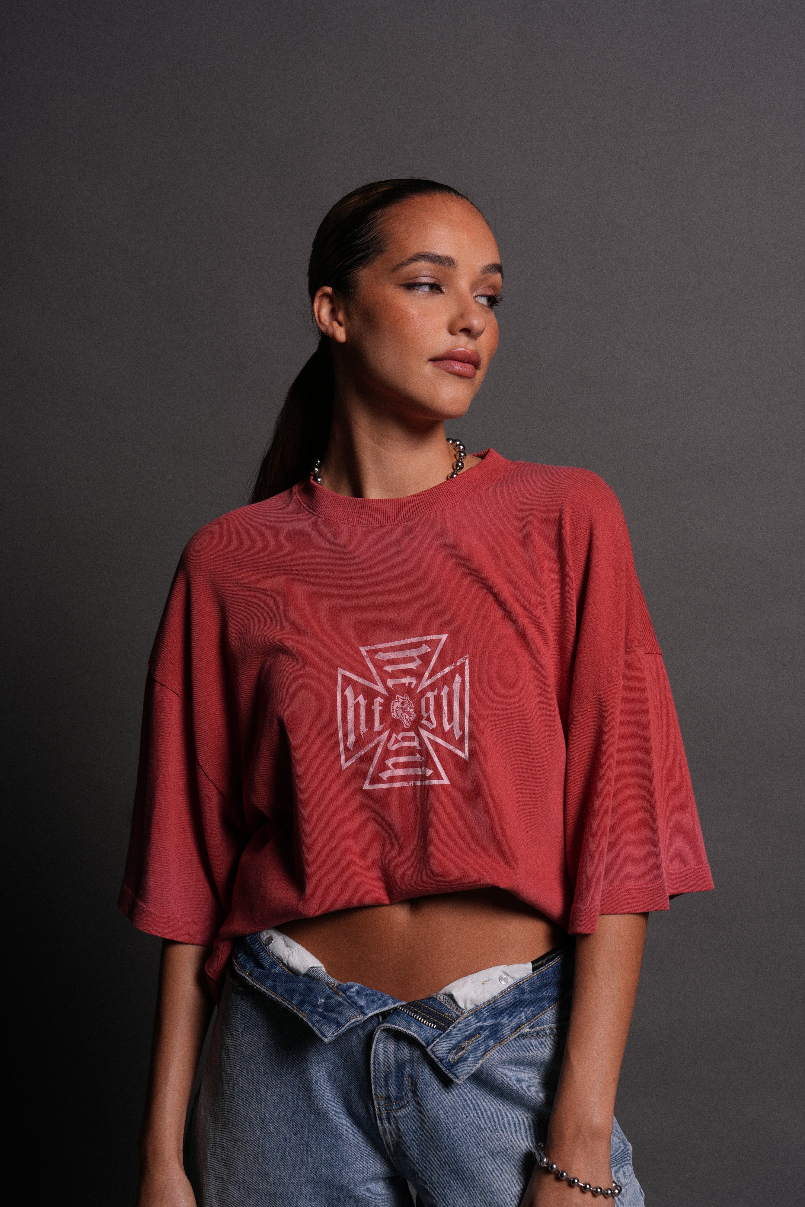 Loyal to the Core "Premium" Oversized Tee in Roman Red Drift Wash