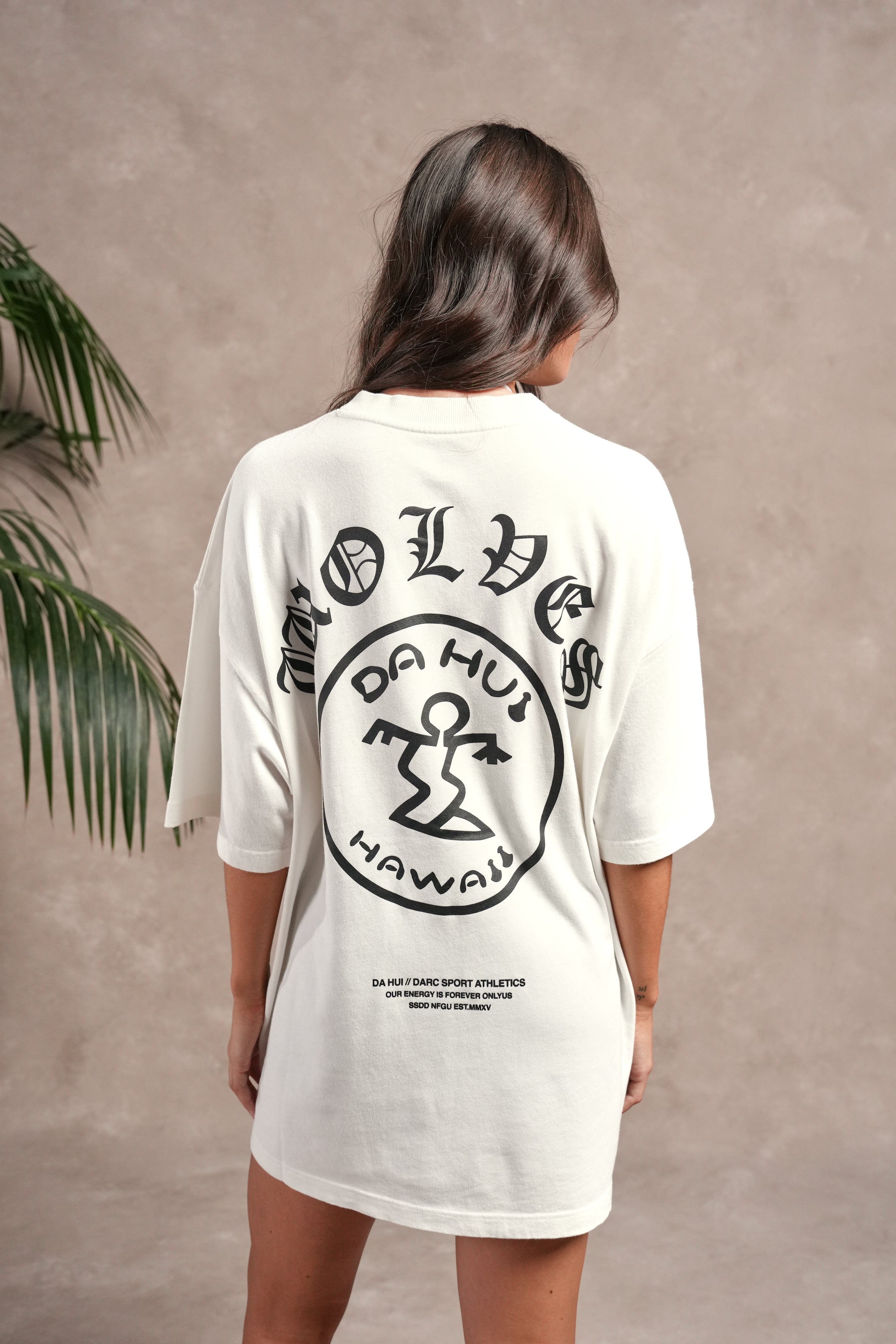 Darc Sport X Da Hui Premium Oversized Tee in Cream