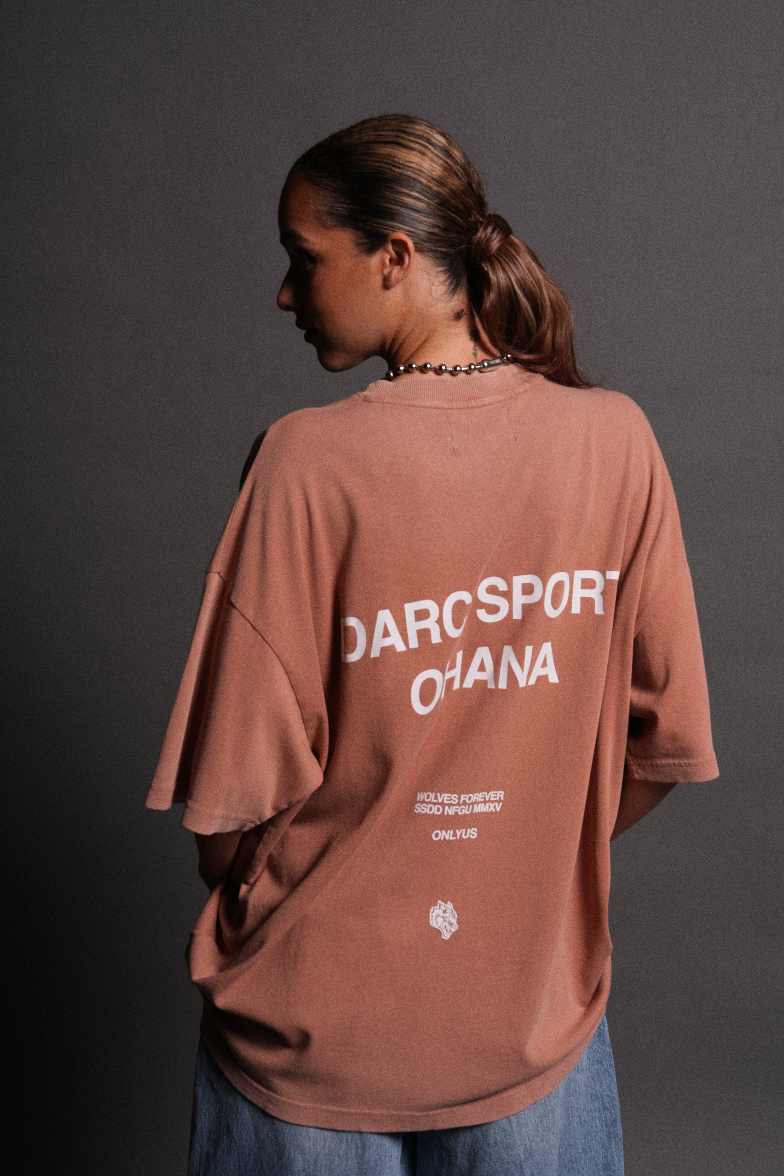 Darc Sport Ohana "Premium" Oversized Tee in Desert Rose