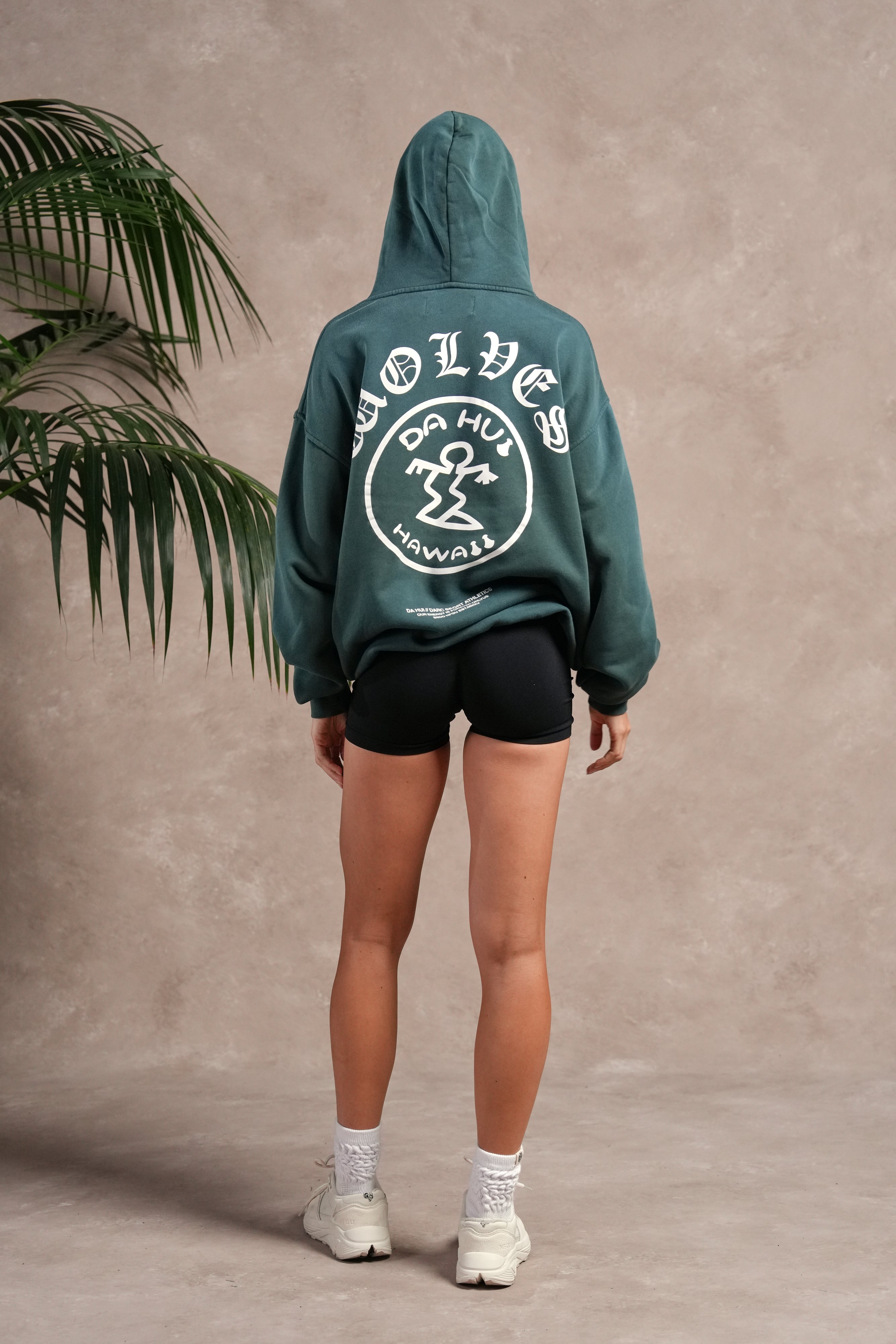 Darc Sport X Da Hui Pierce Hoodie in Forest Pine Sun Fade