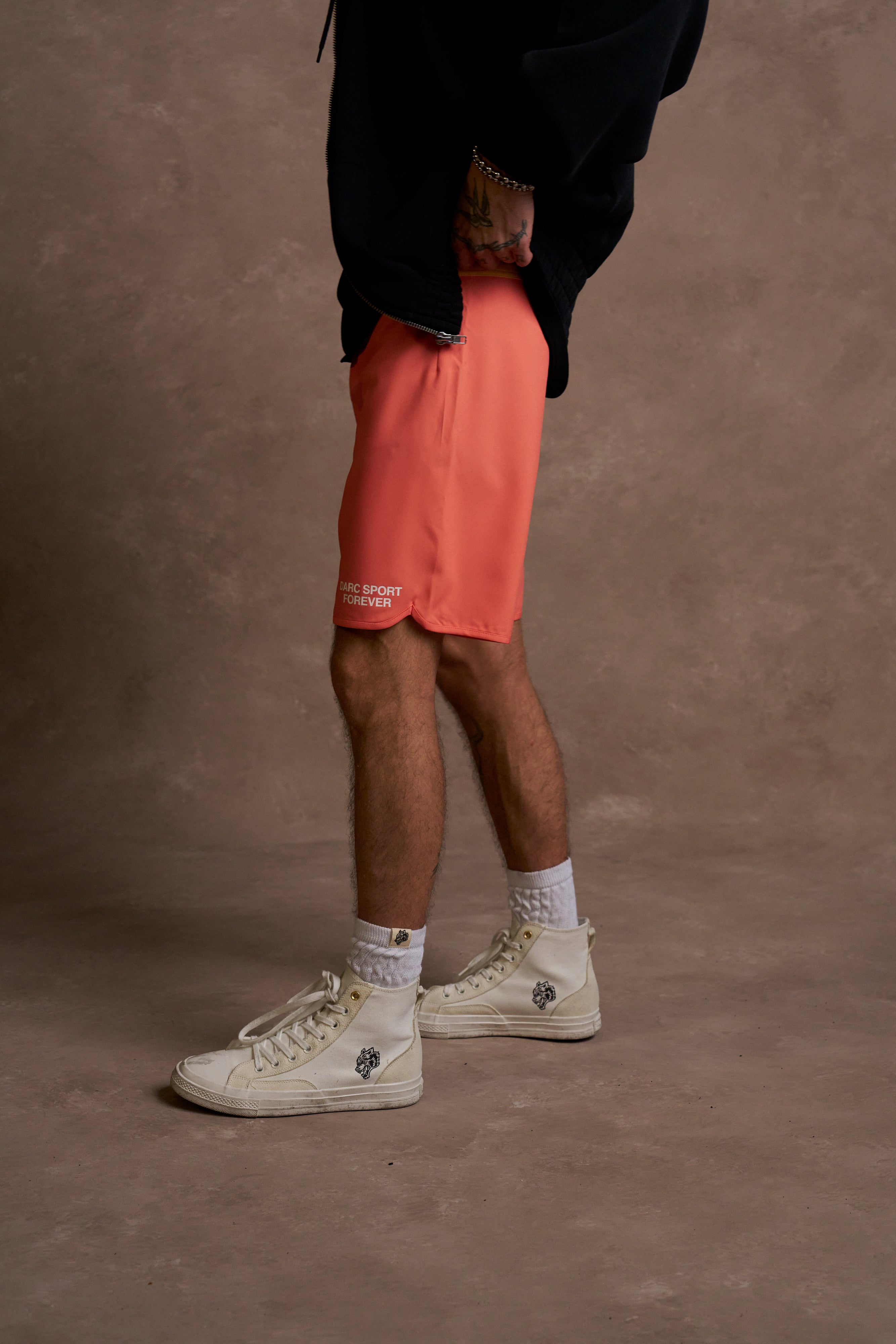 Darc Sport Forever Board Shorts in Neon Coral/Yellow Orange